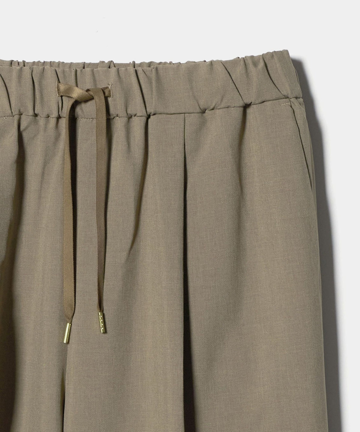 Poplin Easy Tuck Wide पैंट - Washable - <A DAY IN THE LIFE>