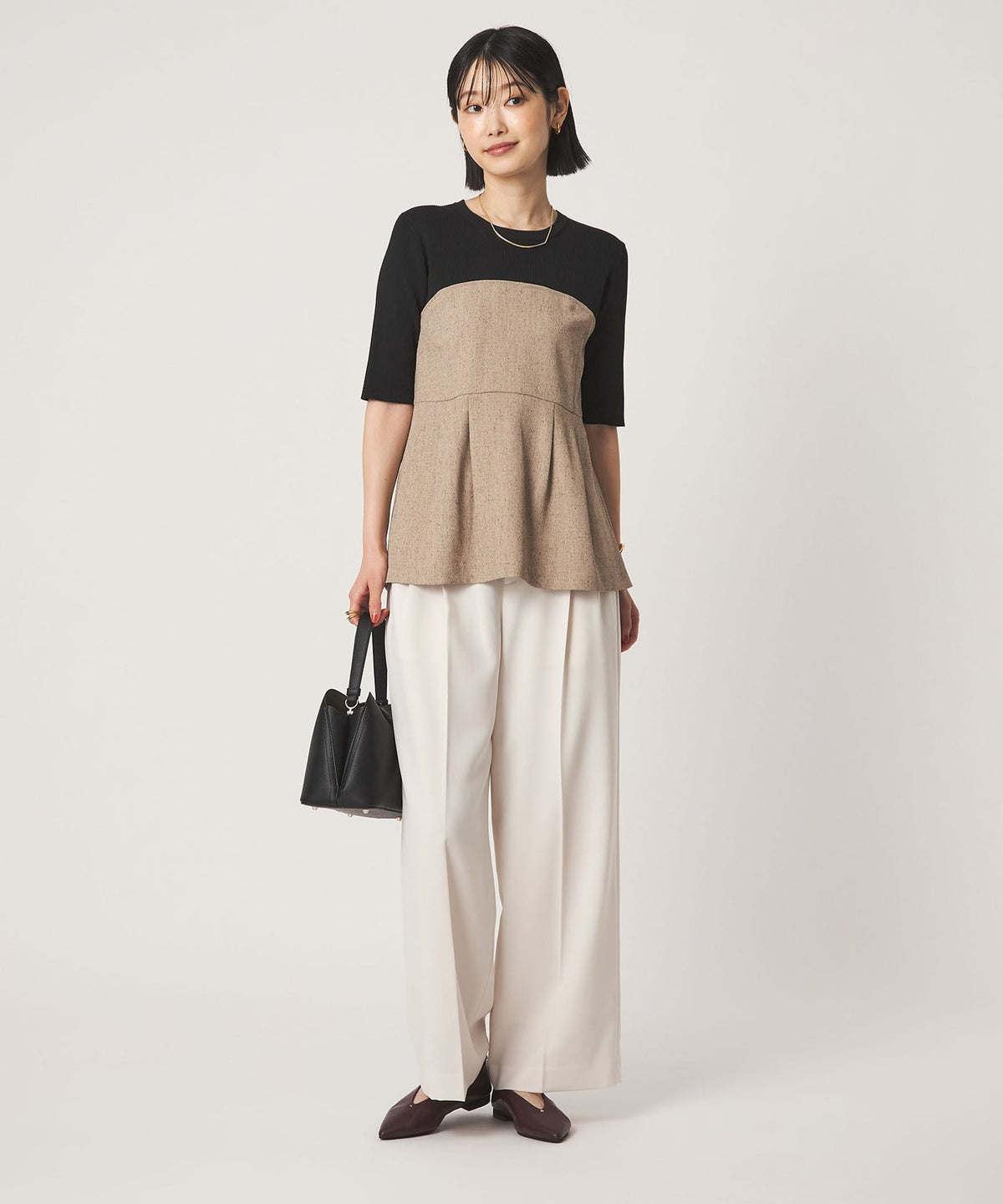 Nep-Twill Pullover im Lagenlook-Design, waschbar