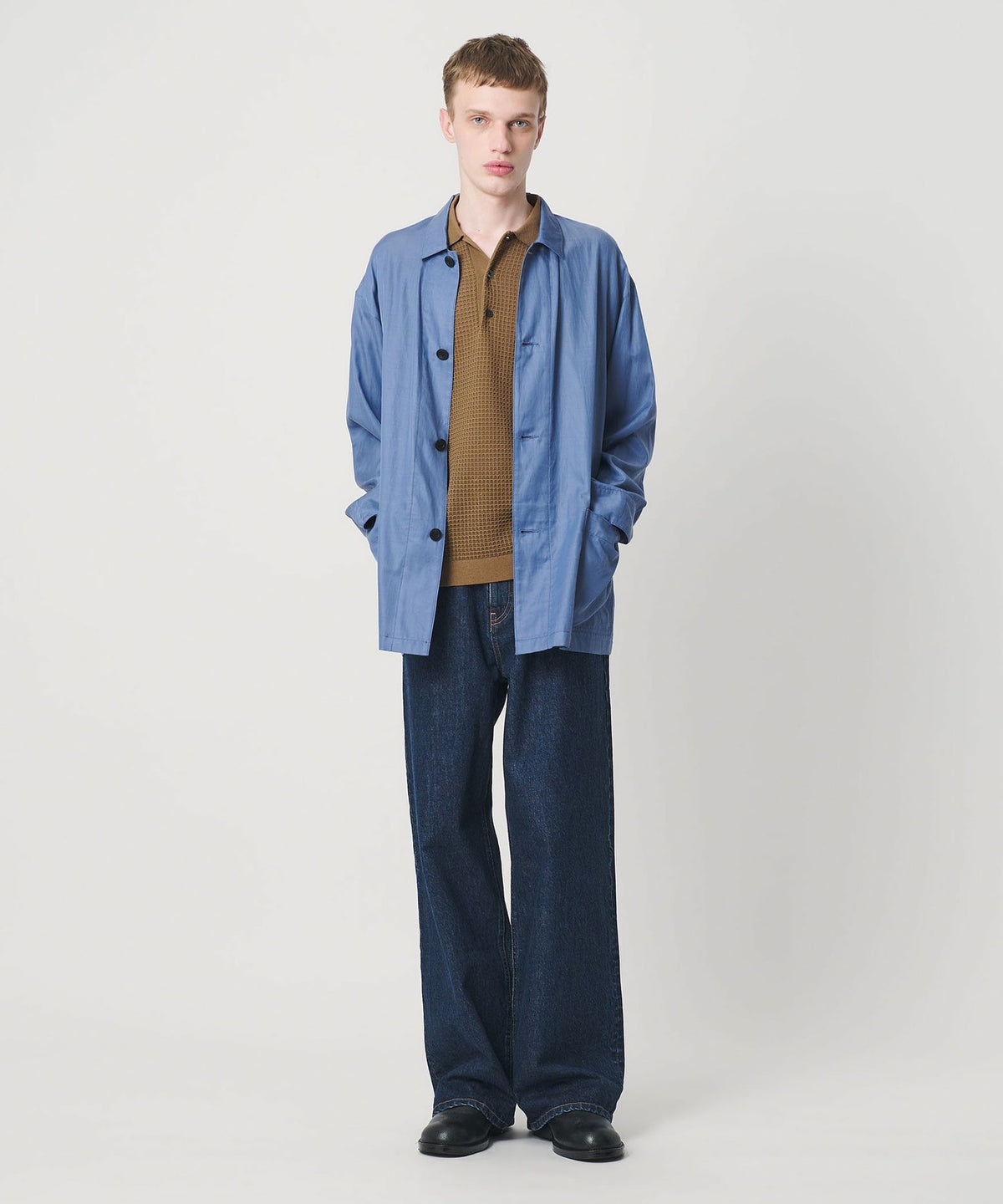 Sheer Knit Polo Shirt