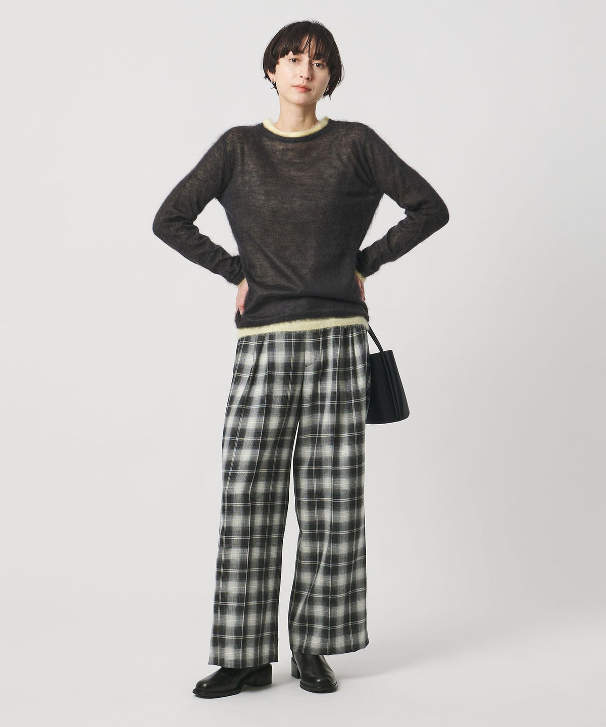 2-Pleat Wide Leg Trousers