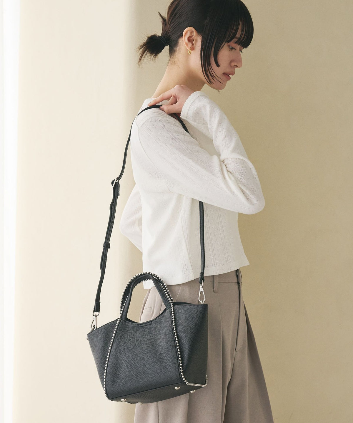 Mini sac cabas chaîne à billes - 2 en 1 -