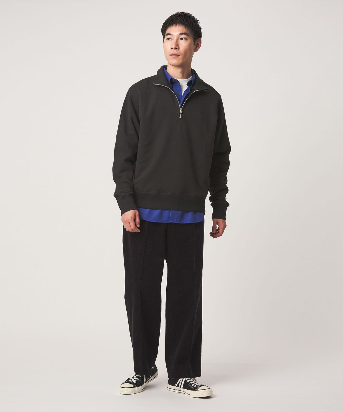 【别注】<Champion>半拉链长袖卫衣