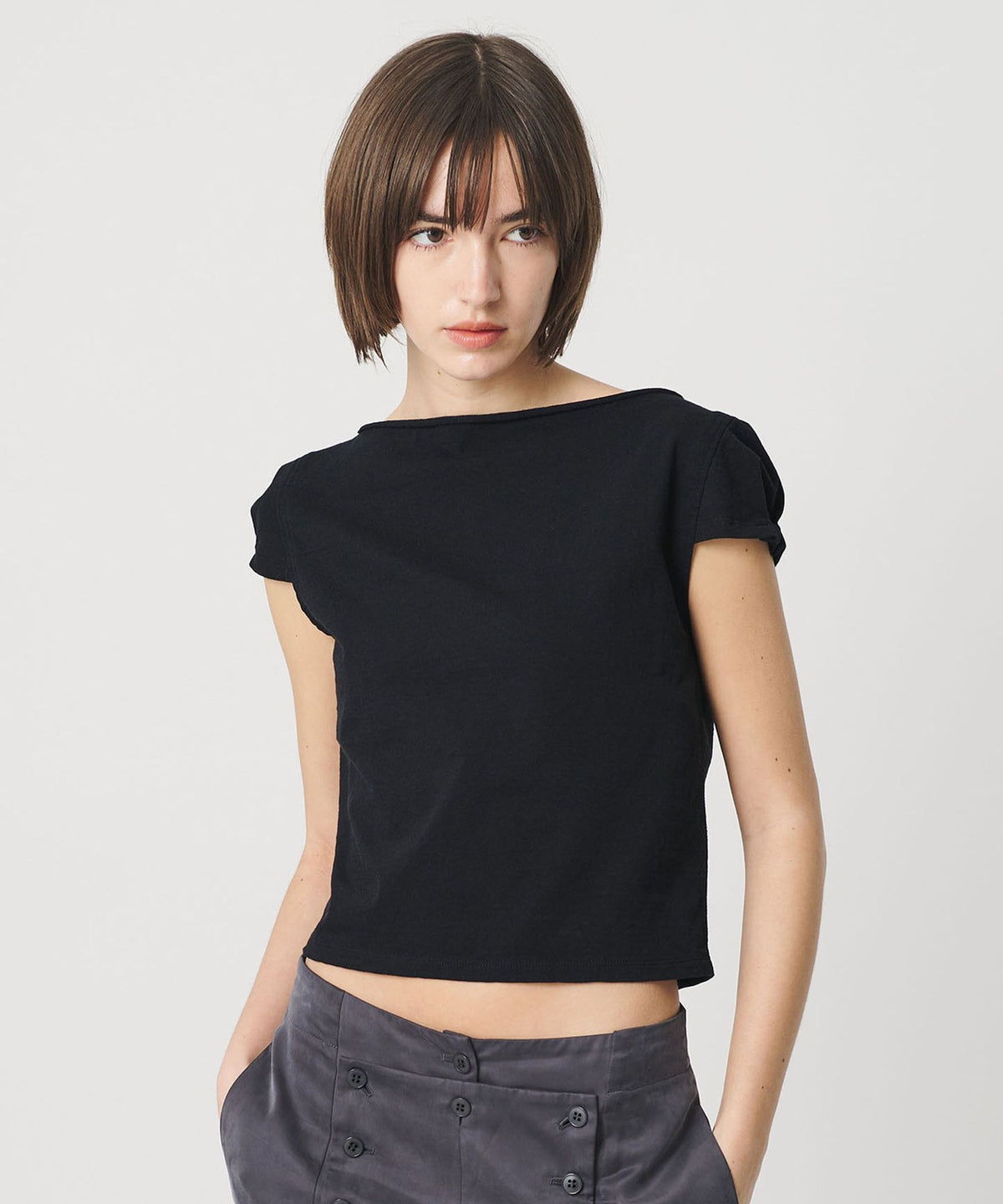 T-shirt en coton à manches capuchon <ATTISESSION>