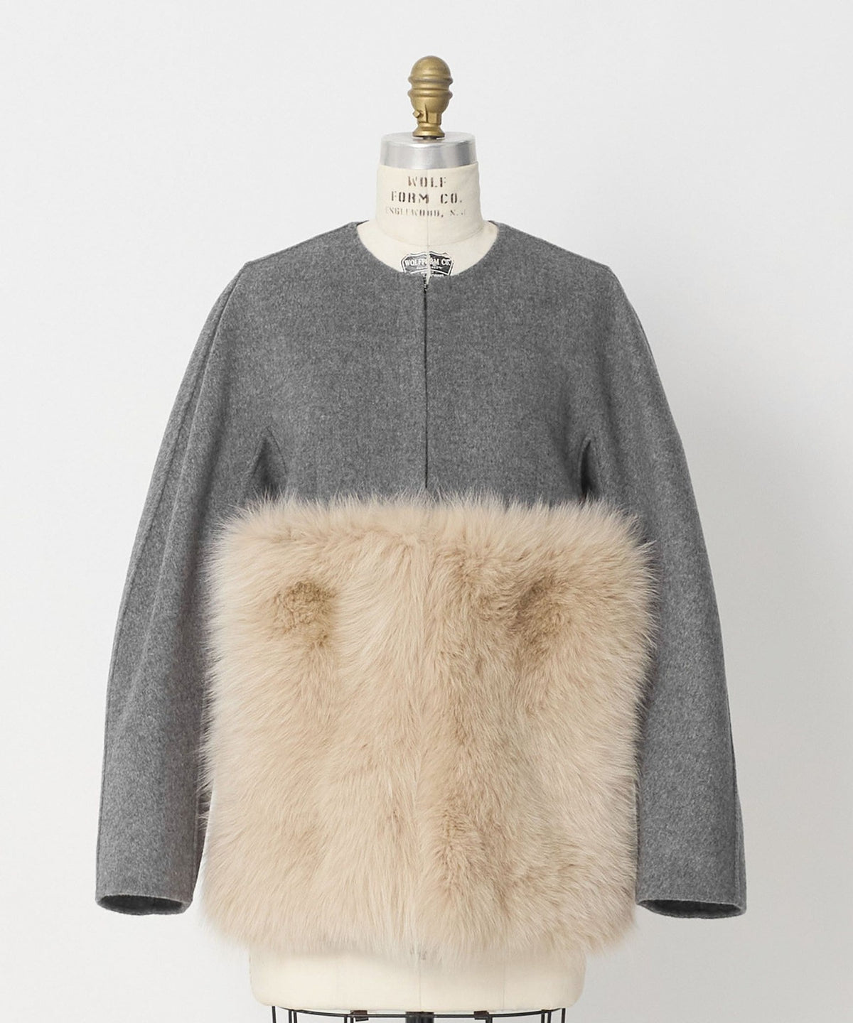 FALL2 Double-faced Wool Jacket with Removable Fox Fur