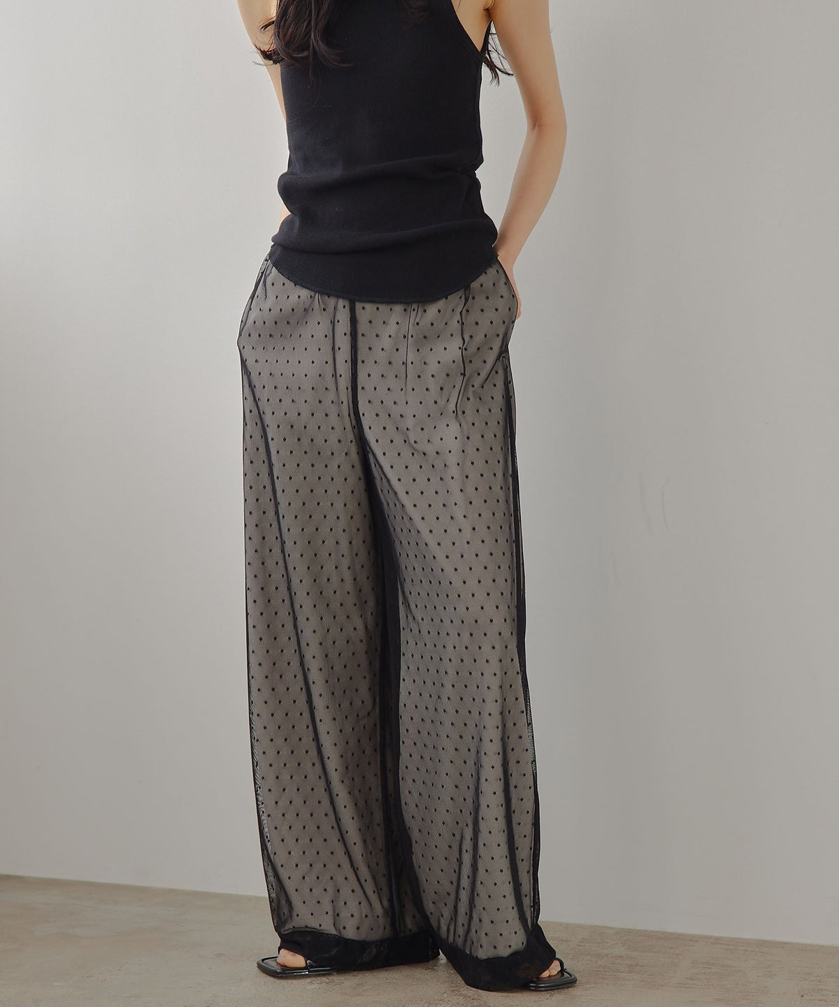 <EMMEL REFINES> EM Dotted Tulle Layered Pants