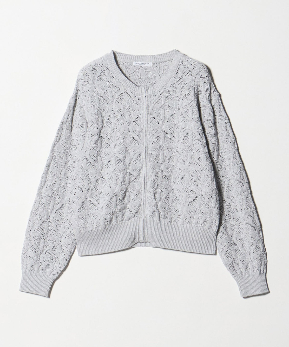 WEB Exclusive <Wardrobe DAILY MINIMAL> Lace Zip Cardigan Washable