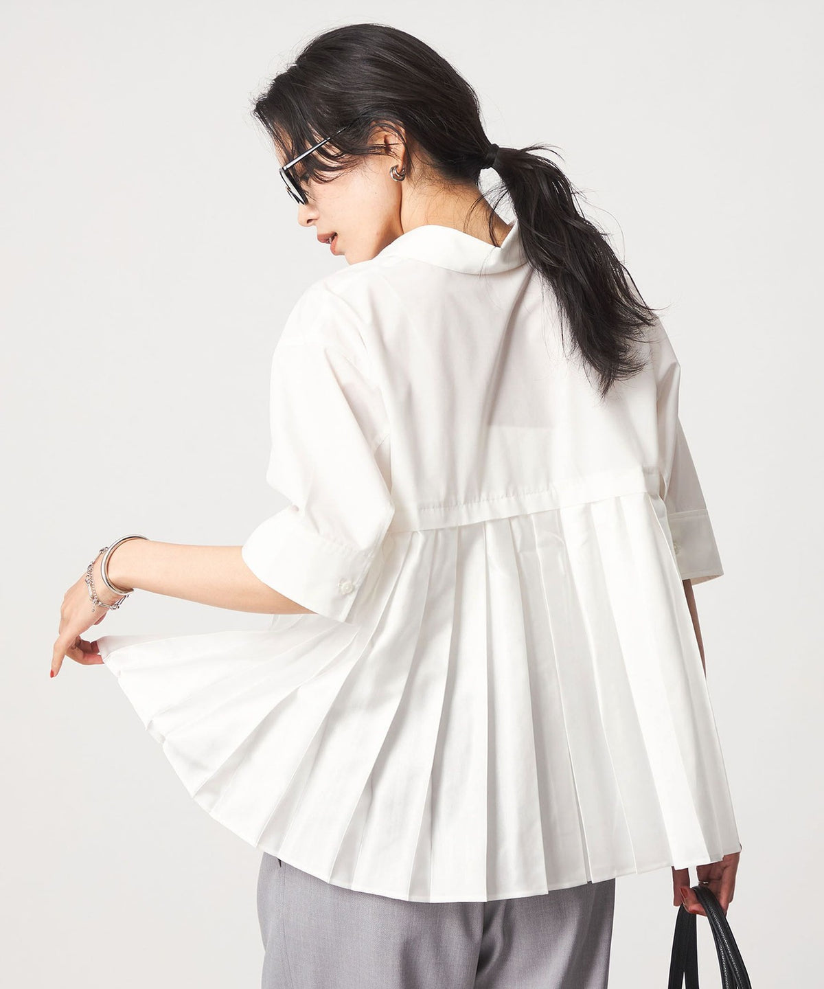 Pleated Docking Short Sleeve Shirt