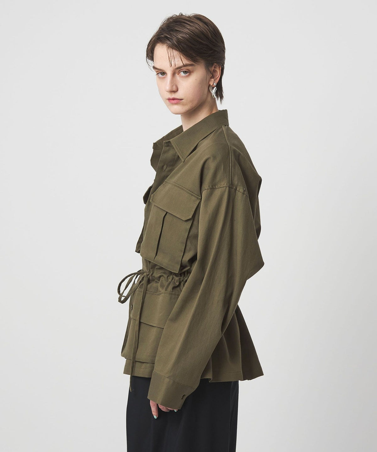<ASTRAET> Cotton Military Shirt Blouson