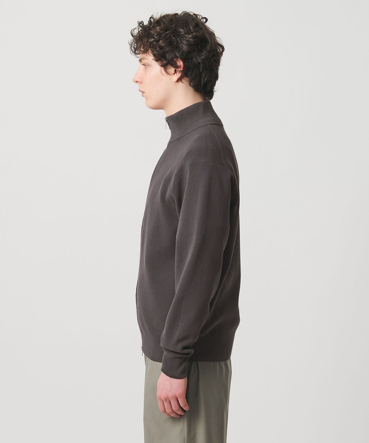 Baumwoll-Polyester-Rippenstrick Drivers-Strickjacke