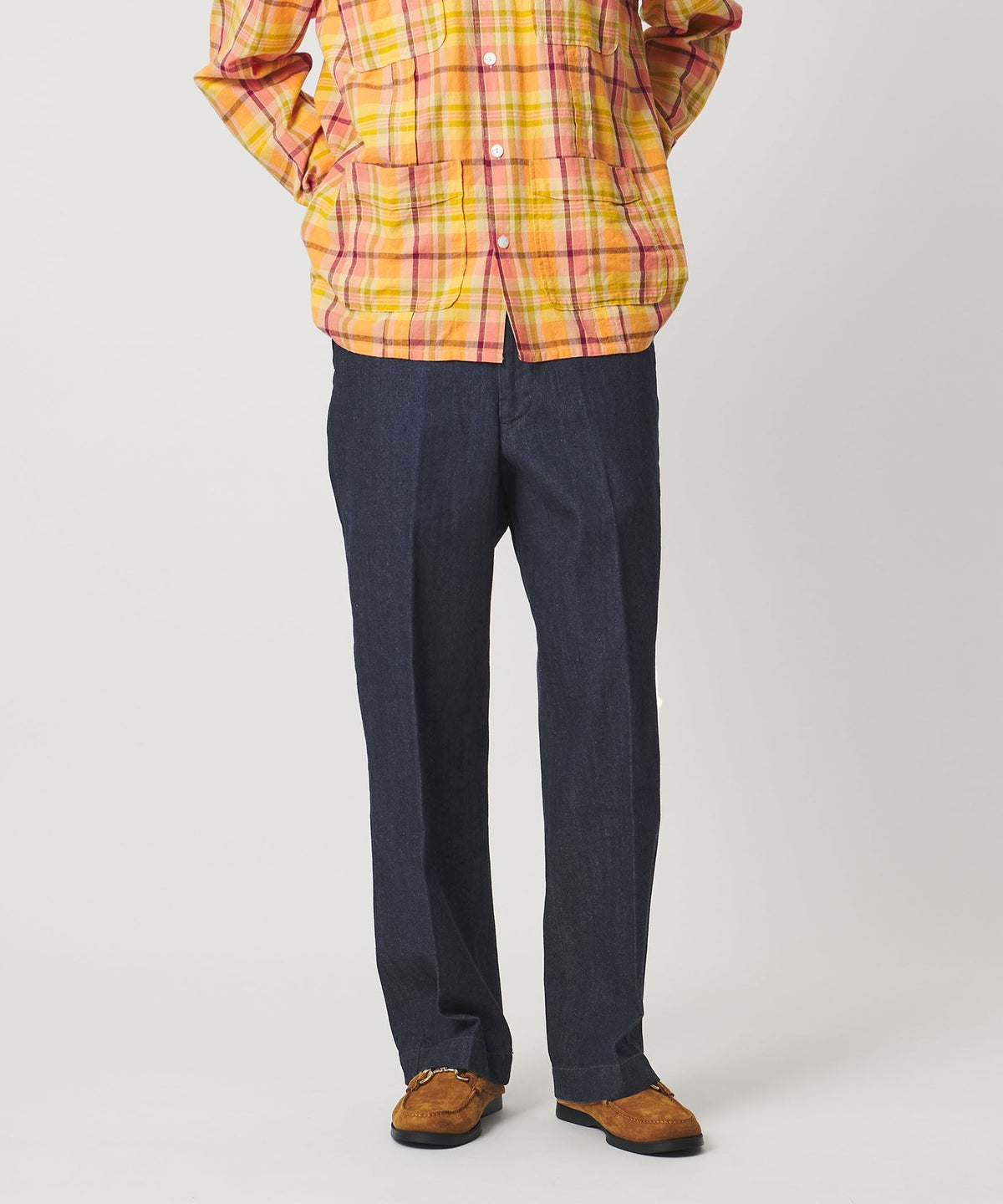<Lee x Scye for UNITED ARROWS>CHETOPA WORK TROUSERS/ワンウォッシュ デニム トラウザーズ