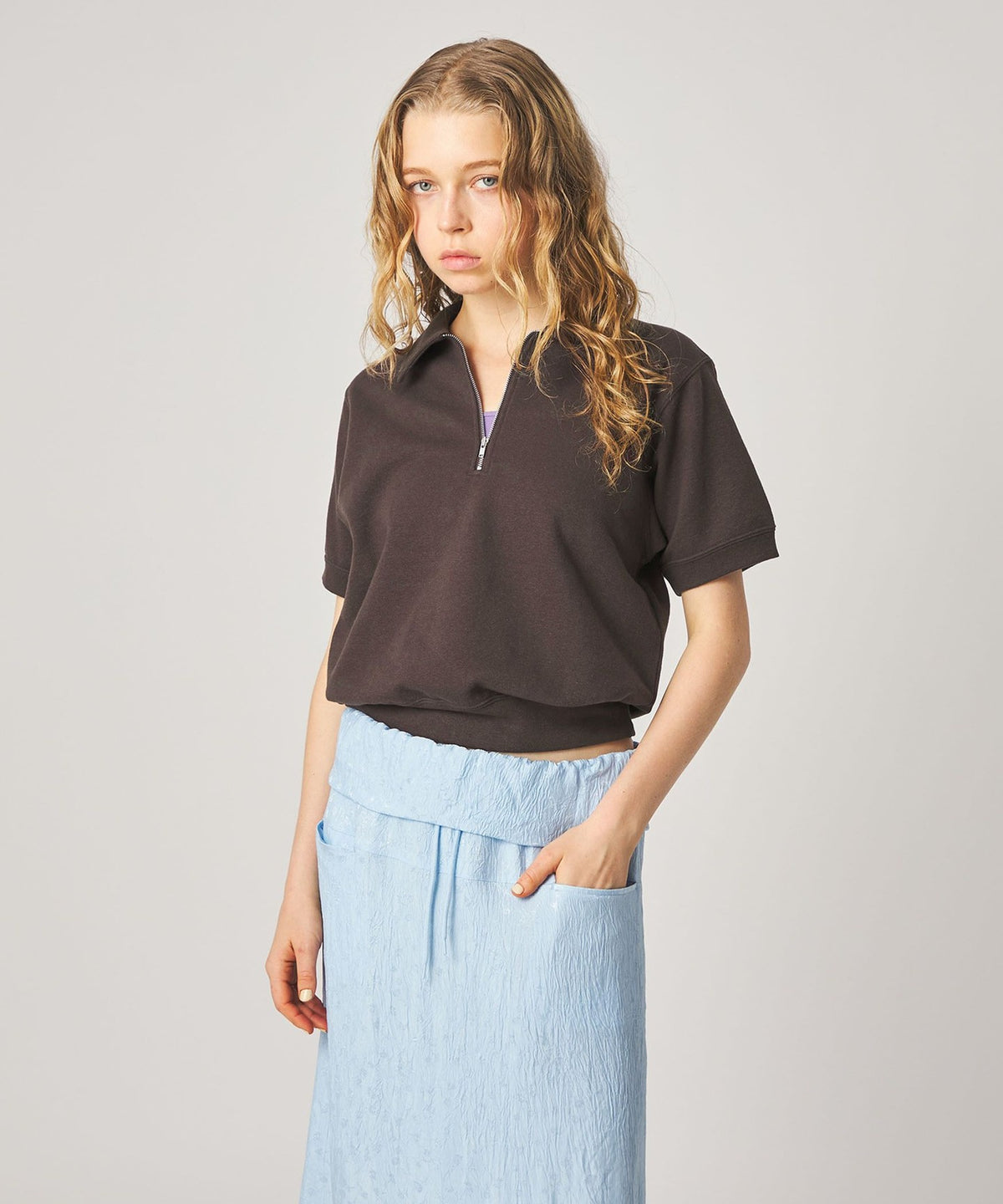 <Steven Alan>純棉 衛衣 半拉鍊 套頭衫