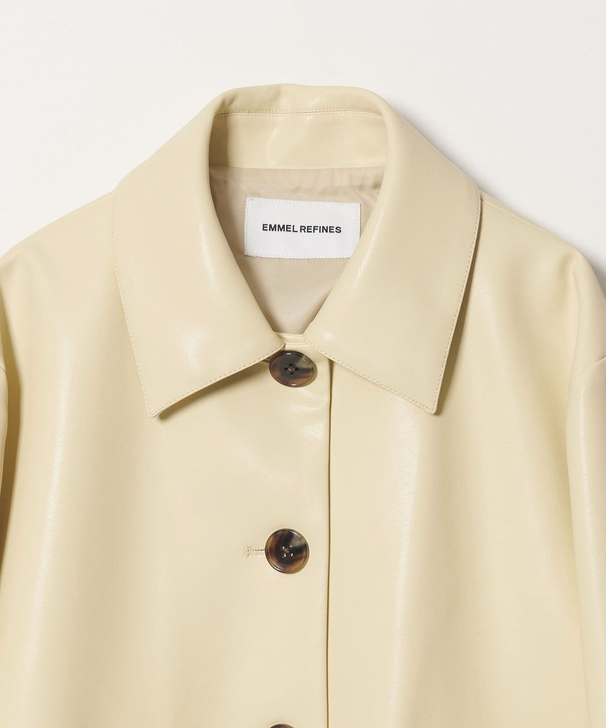<EMMEL REFINES> EM Leather-like Short Blouson