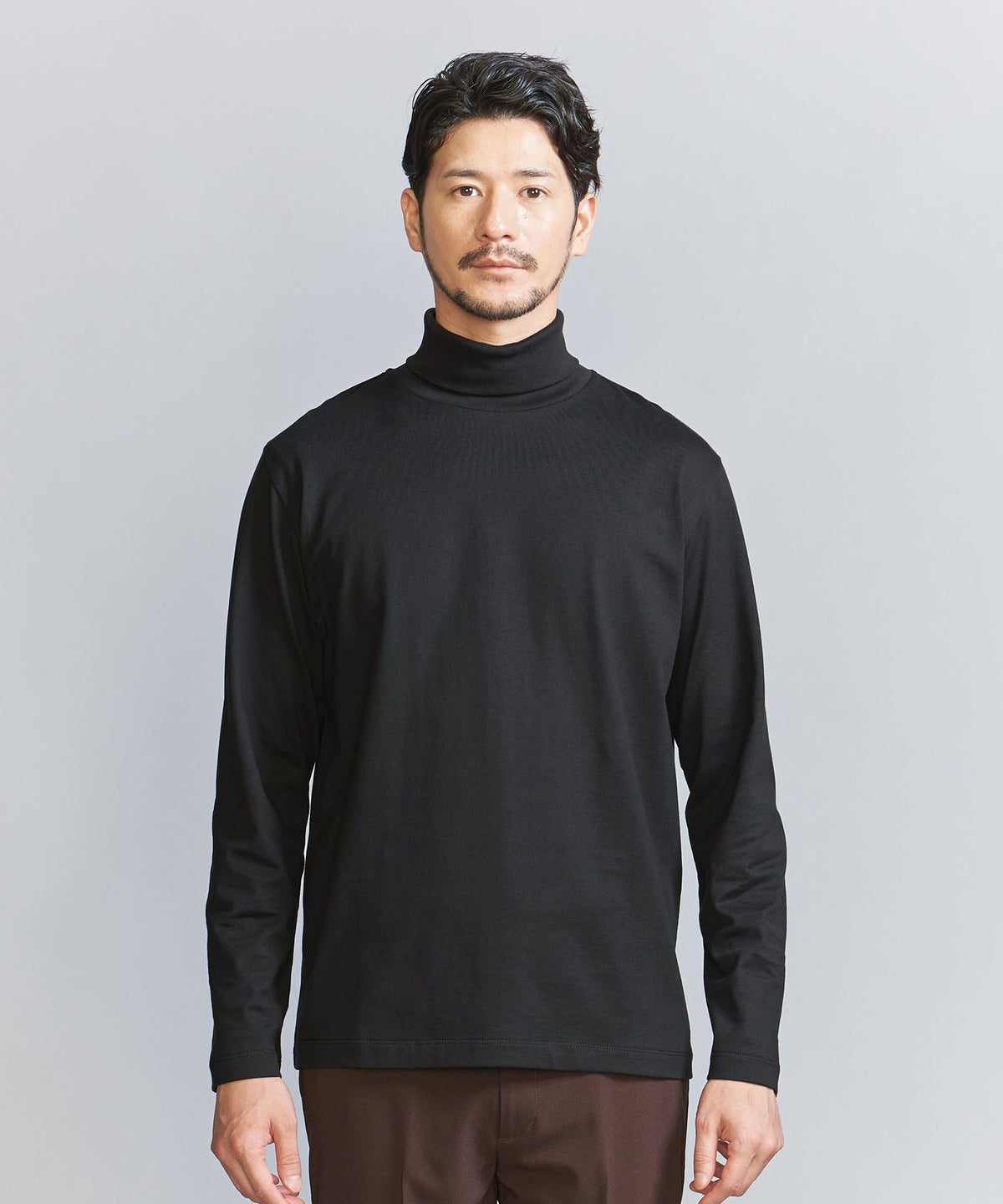 【網路限定 WARDROBE SMART】 光滑精梳棉高領上衣【抗菌・防臭】