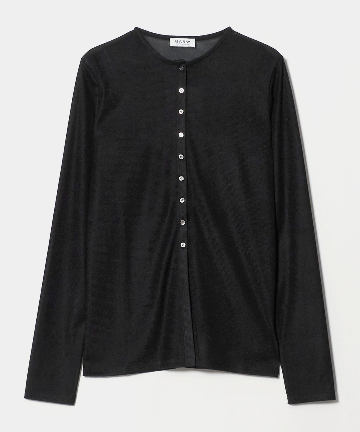 <MARW UNITED ARROWS>薄纱圆领开衫