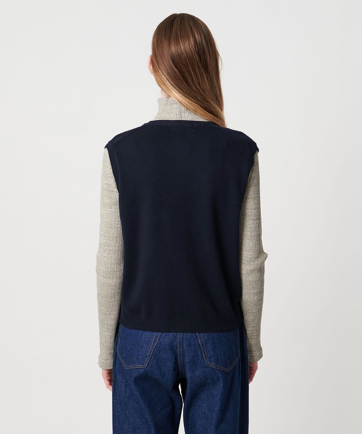 <Steven Alan>棉喀什米爾 荷葉邊 針織背心