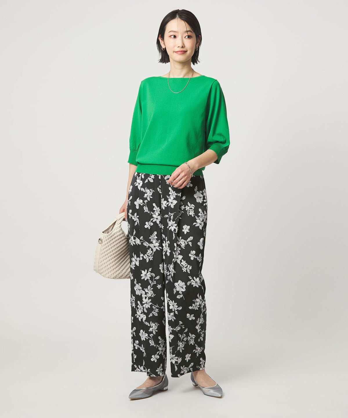花朵 印花 長褲