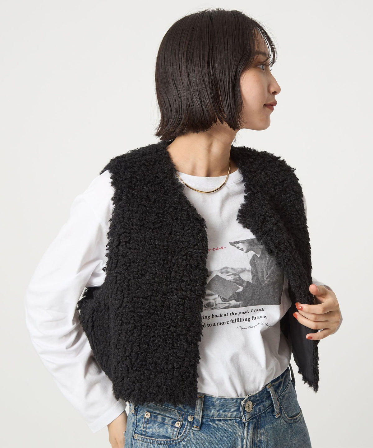 【網絡限定】<at ease>照片印花長袖T恤
