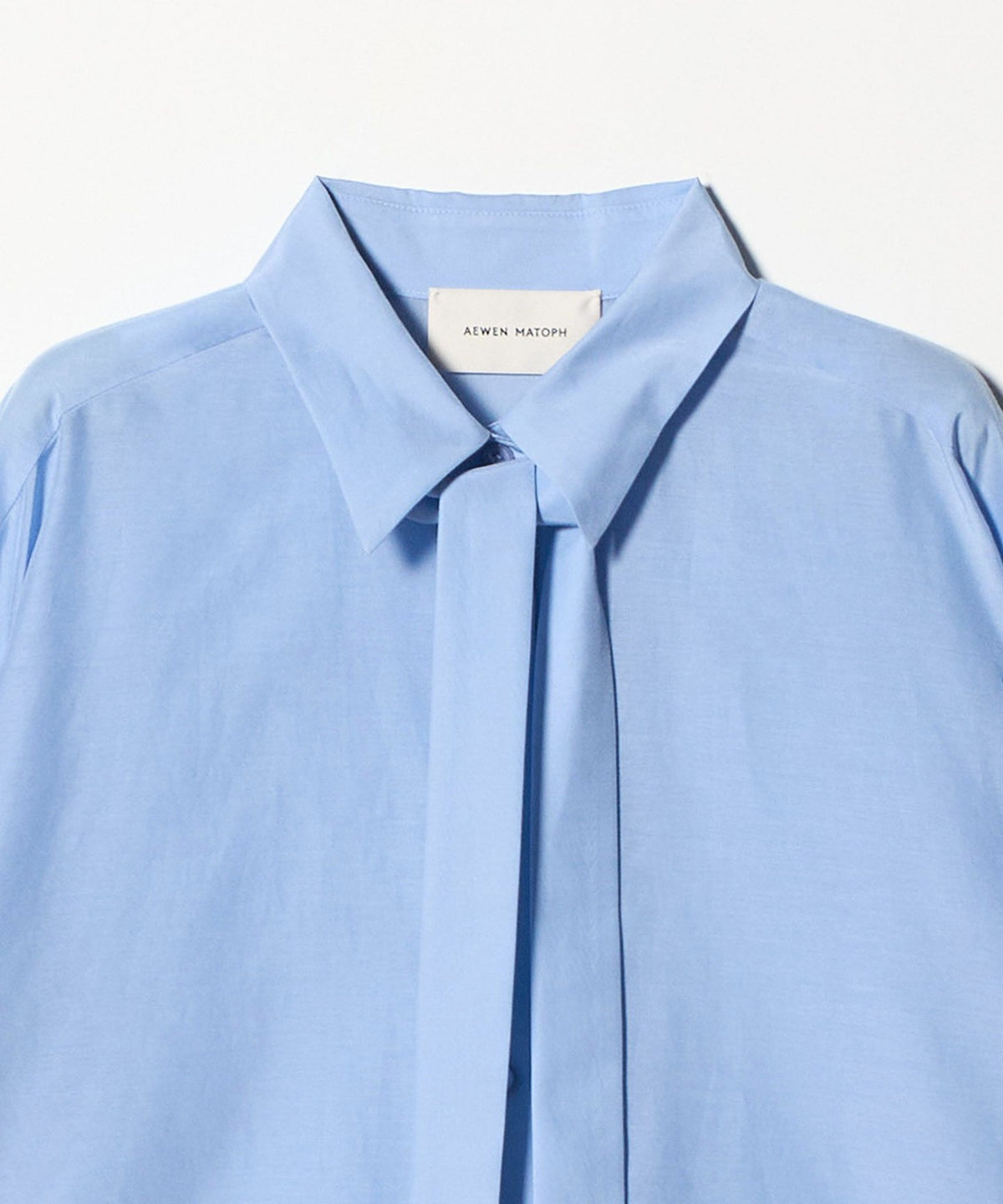 <AEWEN MATOPH> Baumwoll-Seide Bow-Tie-Hemd - Waschbar -