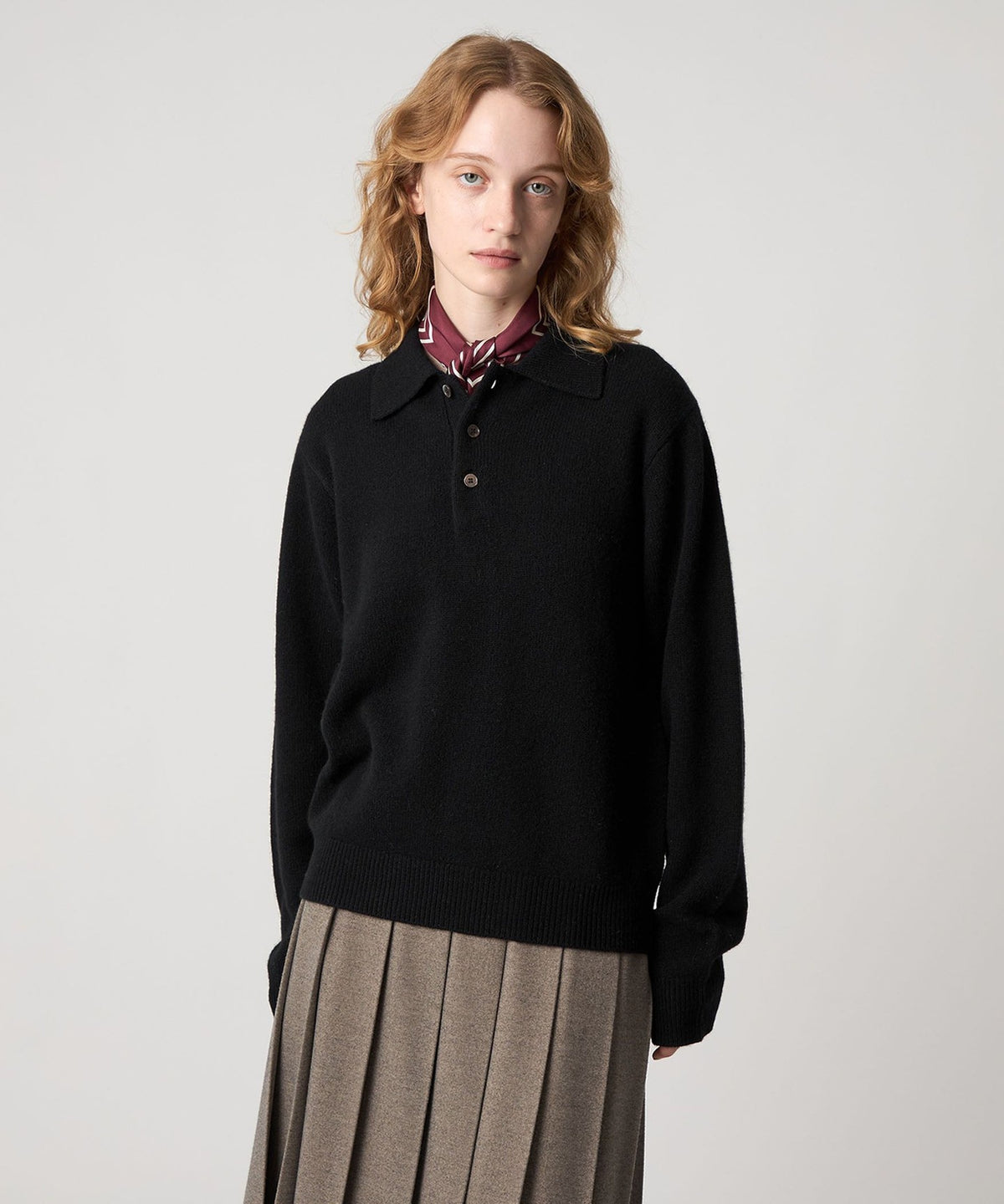 <Steven Alan>羊毛喀什米爾翻領針織衫