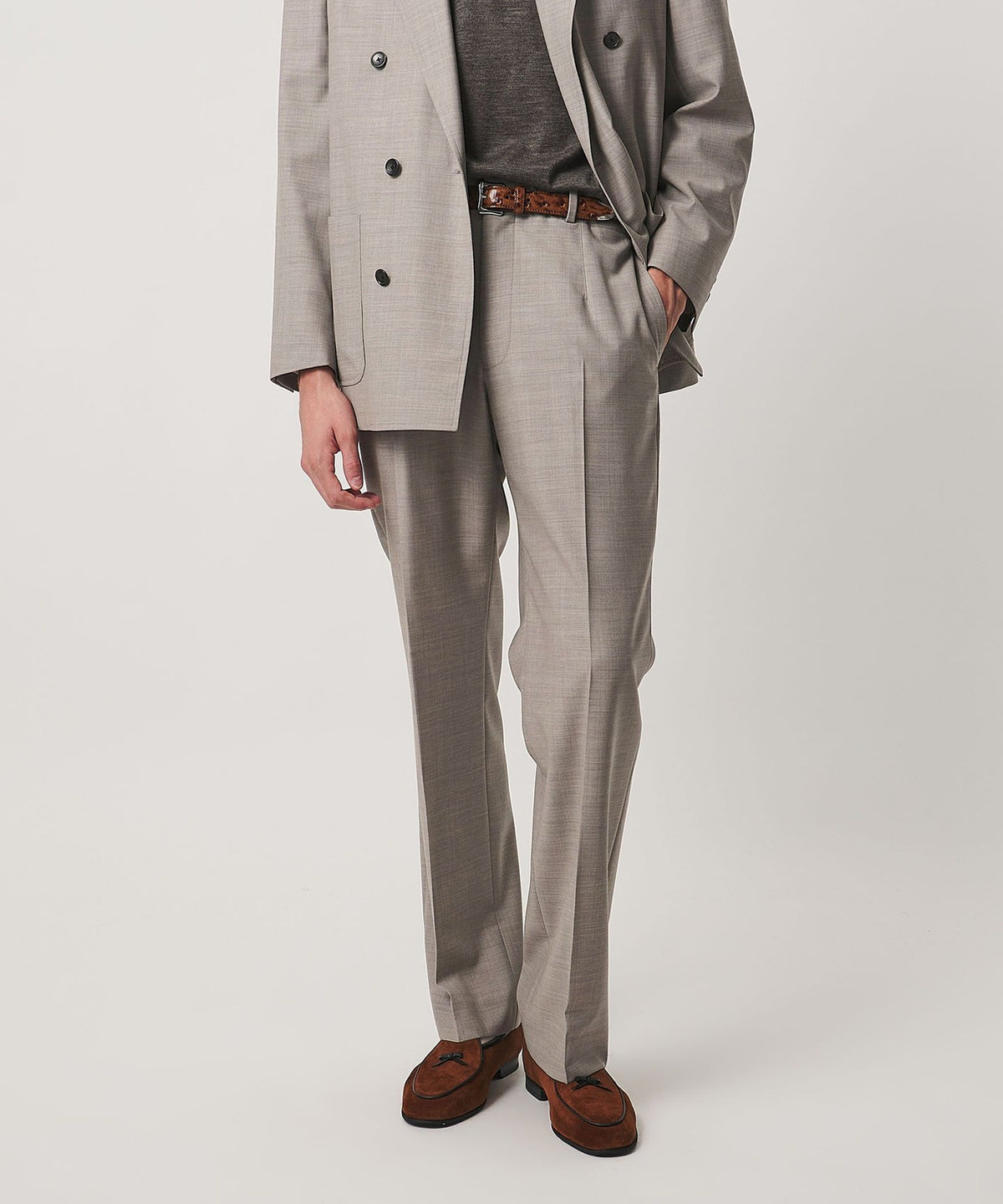 Super 140's Satin Modern Straight Slacks