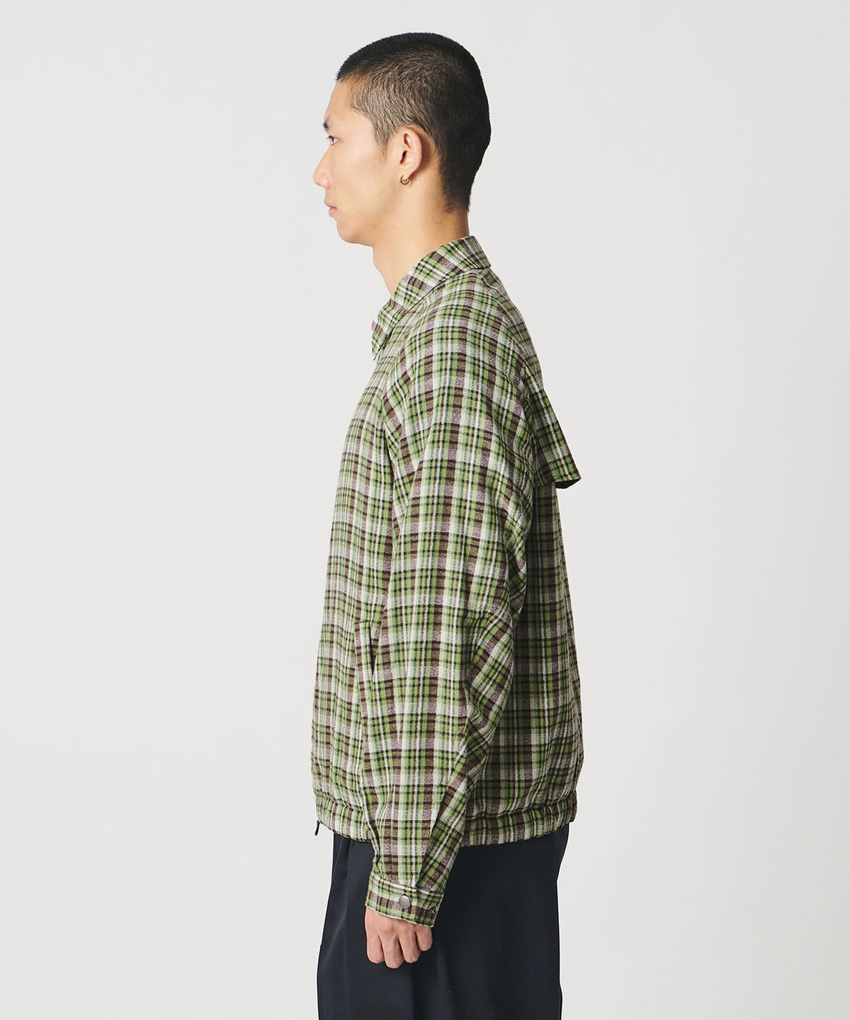 Blusón con cremallera a cuadros <UNITED ARROWS & SONS>