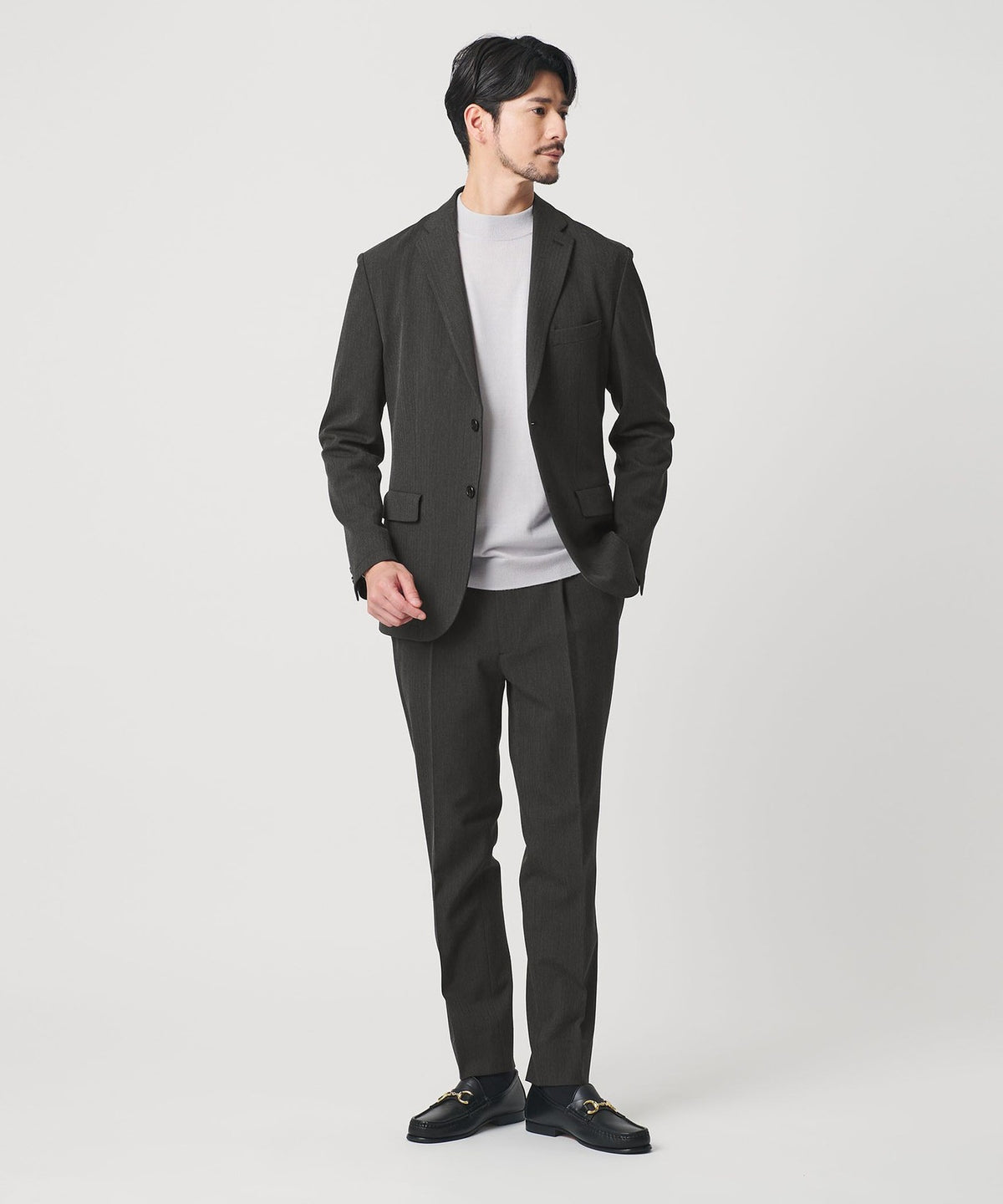 【WARDROBE SMART】冬季仿毛料套裝/西裝外套與休閒長褲