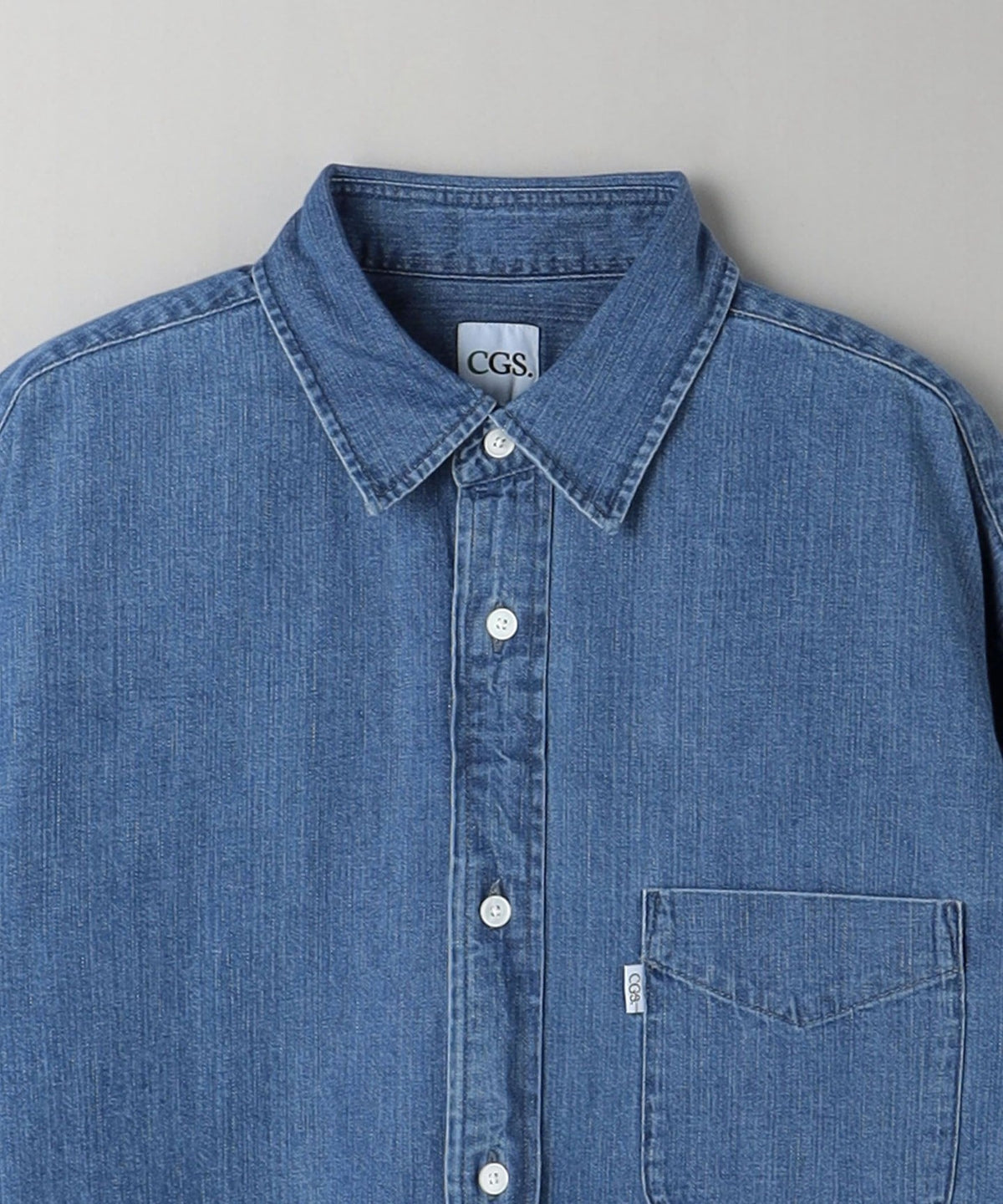 <CGS.> Bio-Baumwoll-Denim A.N. Regular Fit Hemd