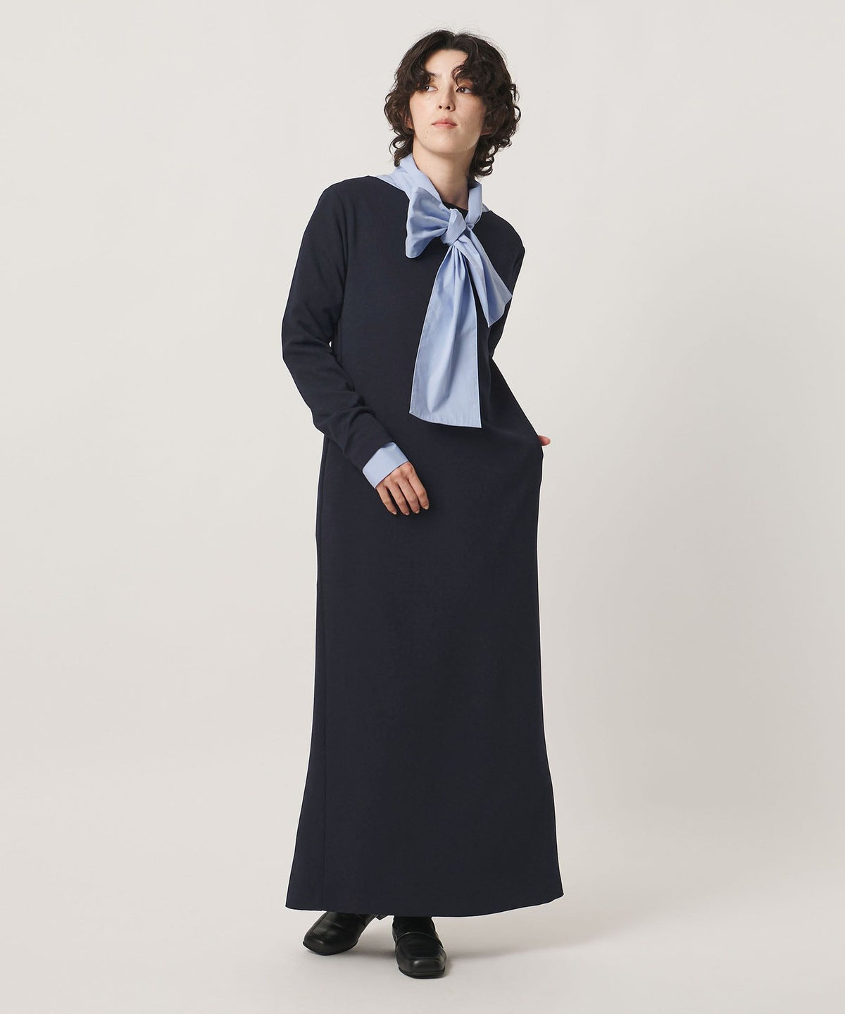<MARW UNITED ARROWS>乔其纱长款连衣裙