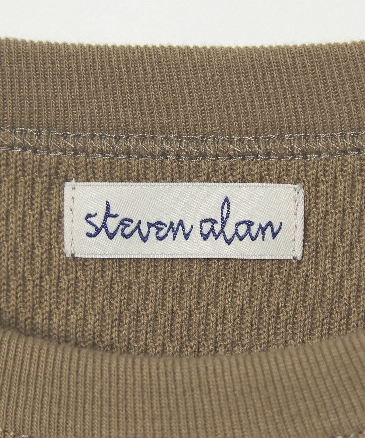 <Steven Alan> Ladder Thermal Crew Neck Cut-and-Sew Top NARROW