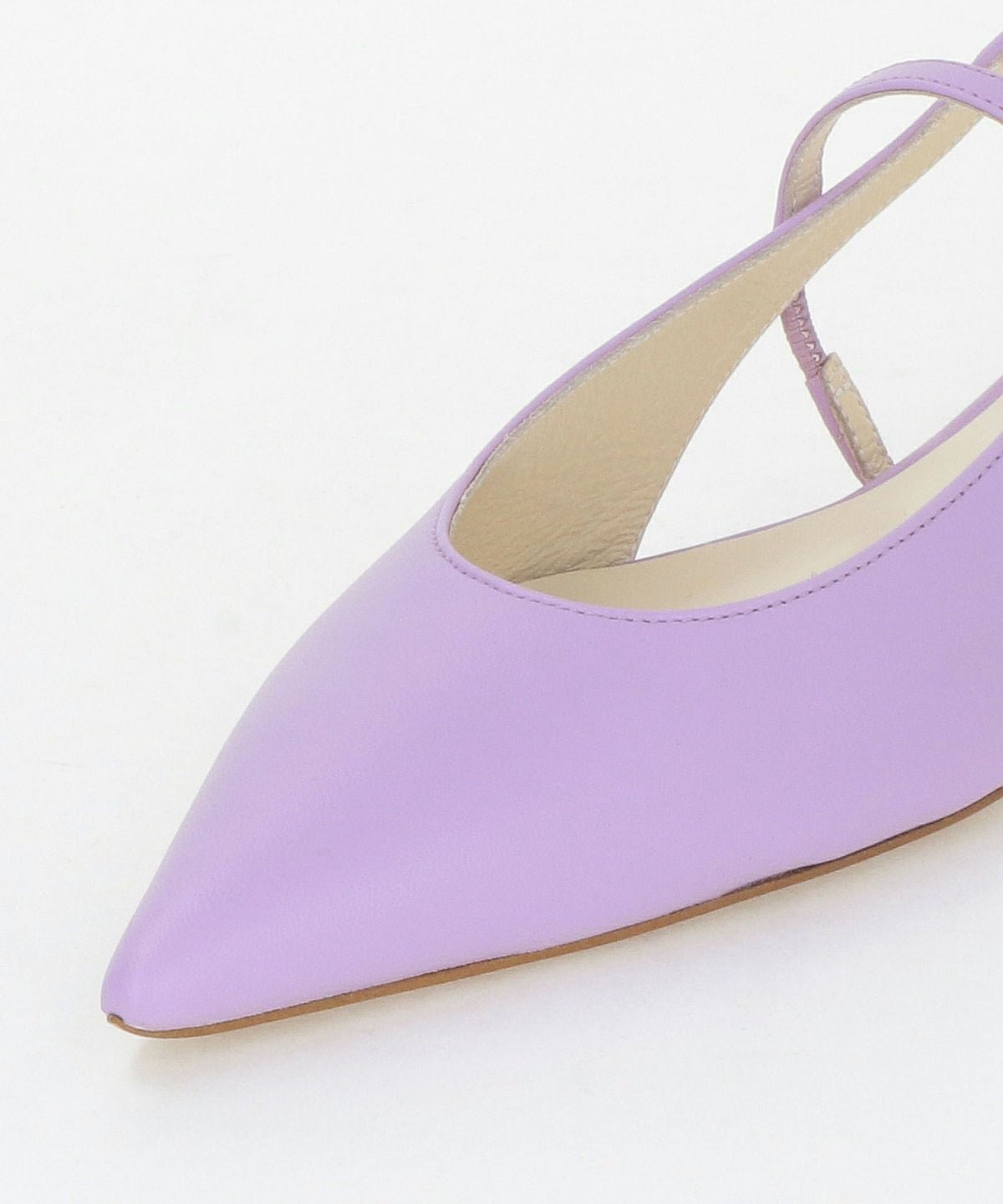 Pointed Narrow Strap Back Belt Flats 20↑