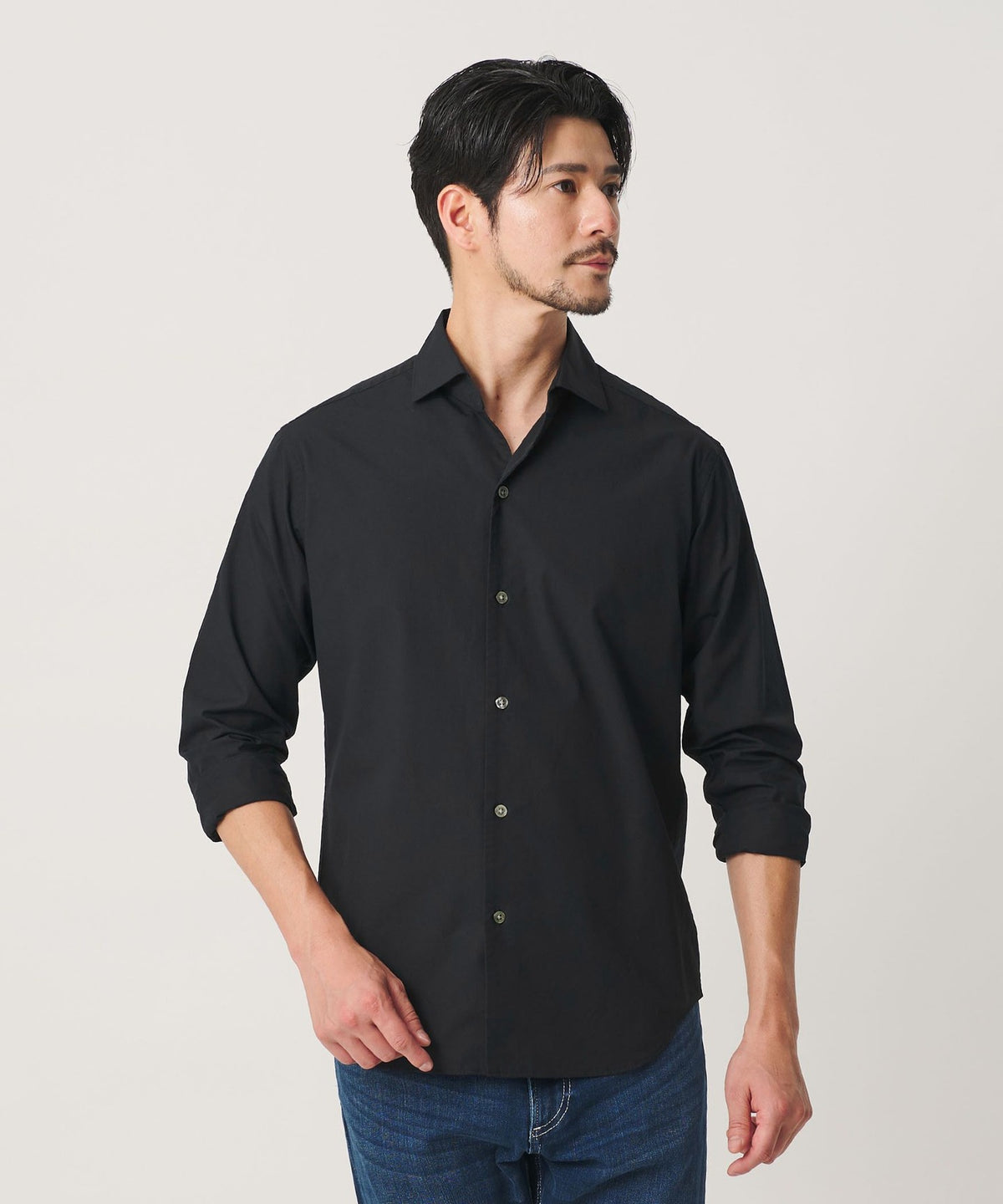 【網路限定 WARDROBE SMART】棉質寬領開襟襯衫