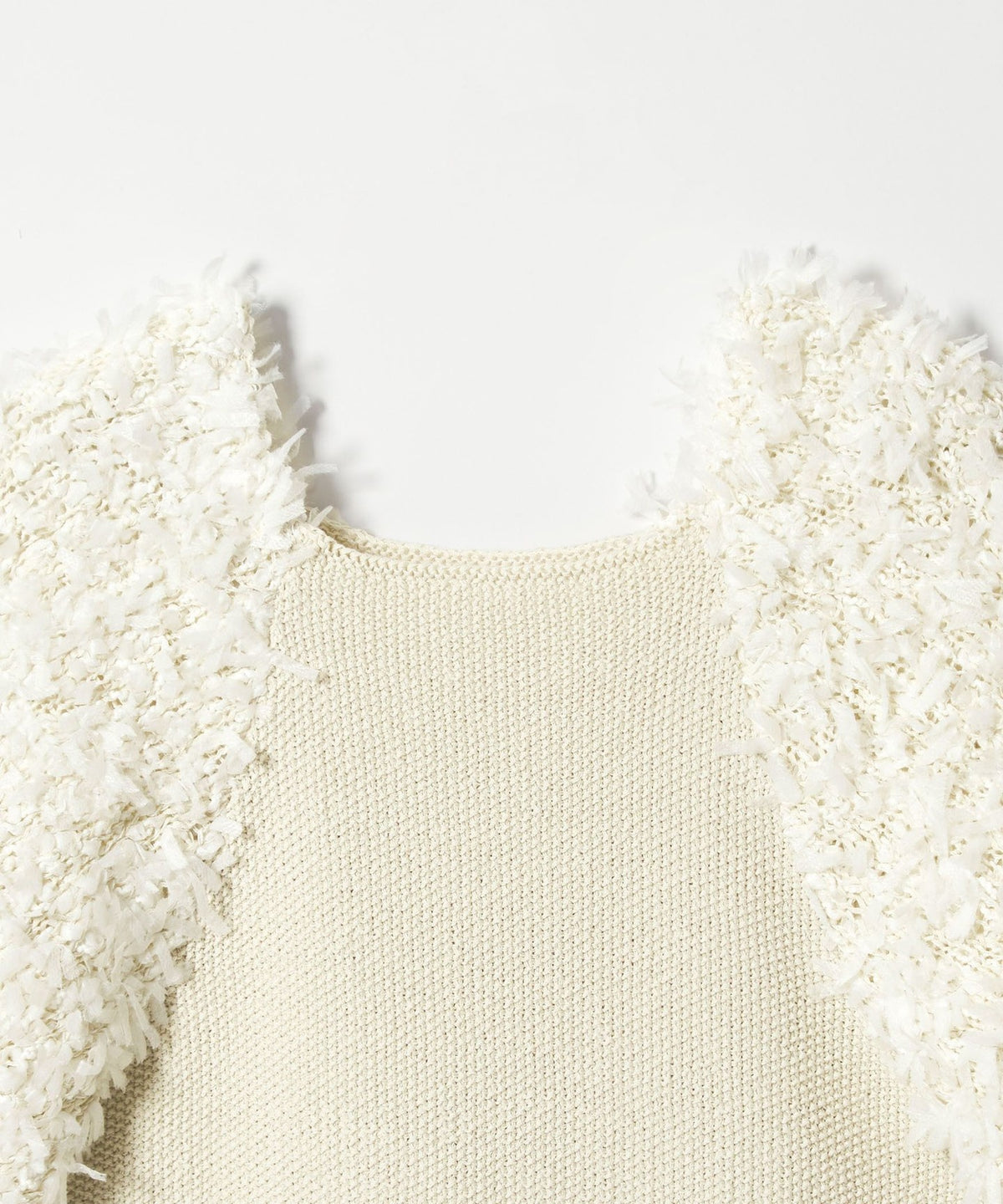 <EMMEL REFINES> EM HW Tape Yarn Short Sleeve Knit