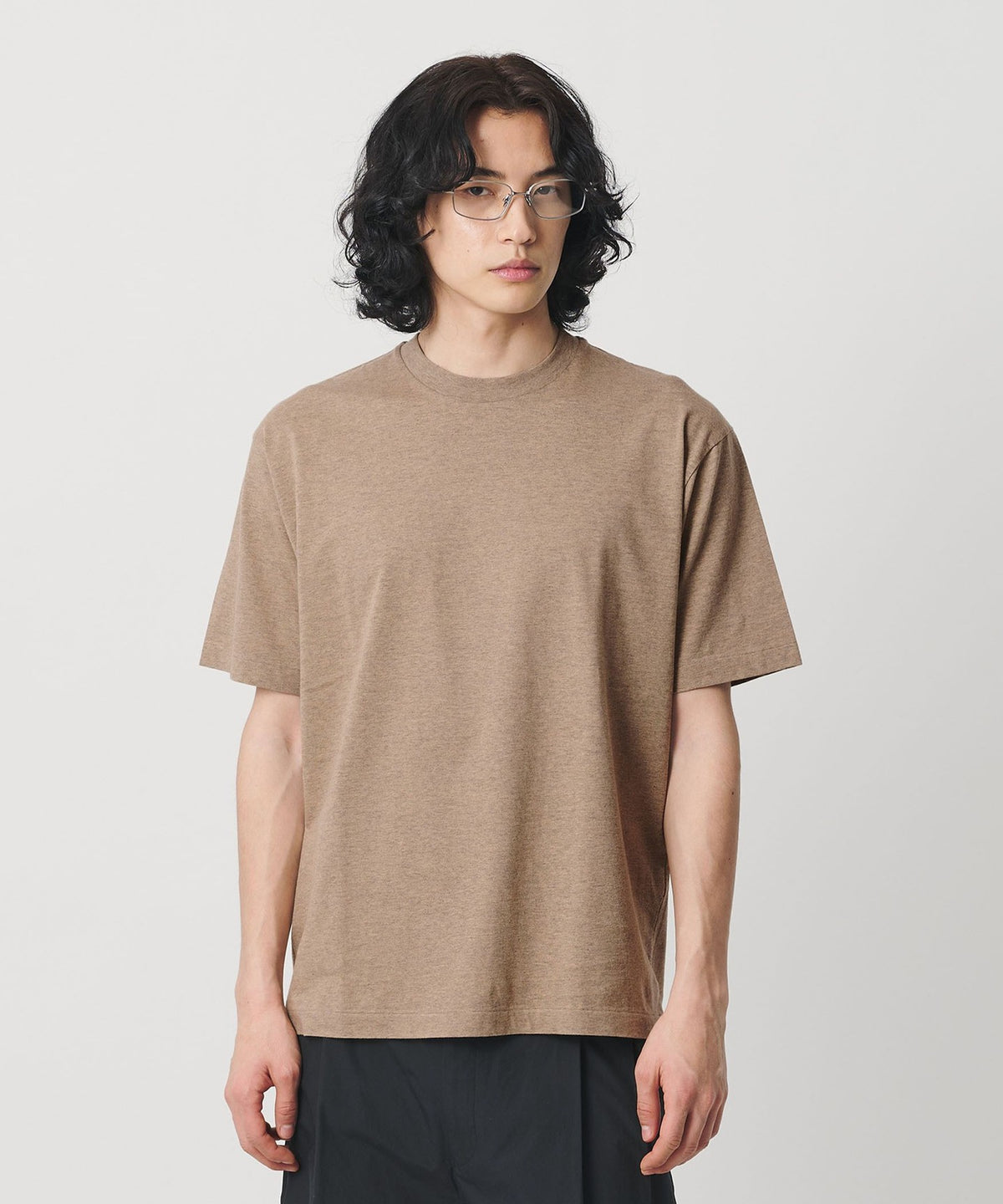<H> Heather Overdyed Crewneck टी-शर्ट