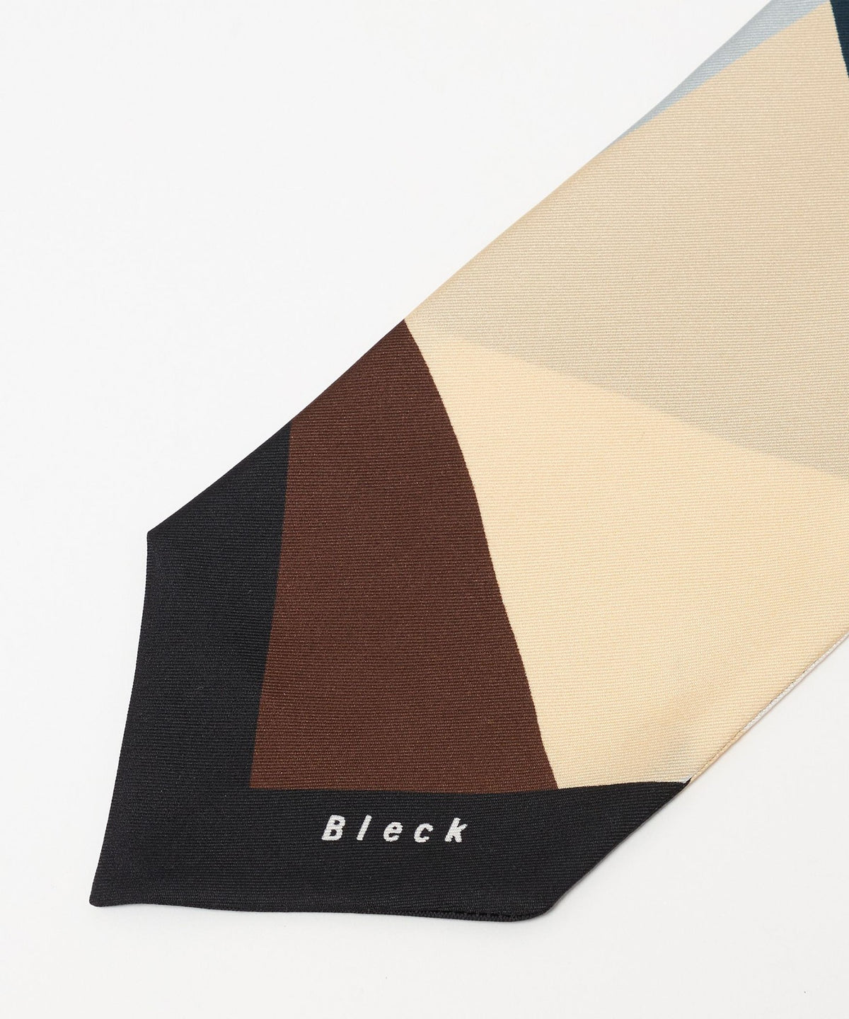 <Bleck>幾何圖案絲巾