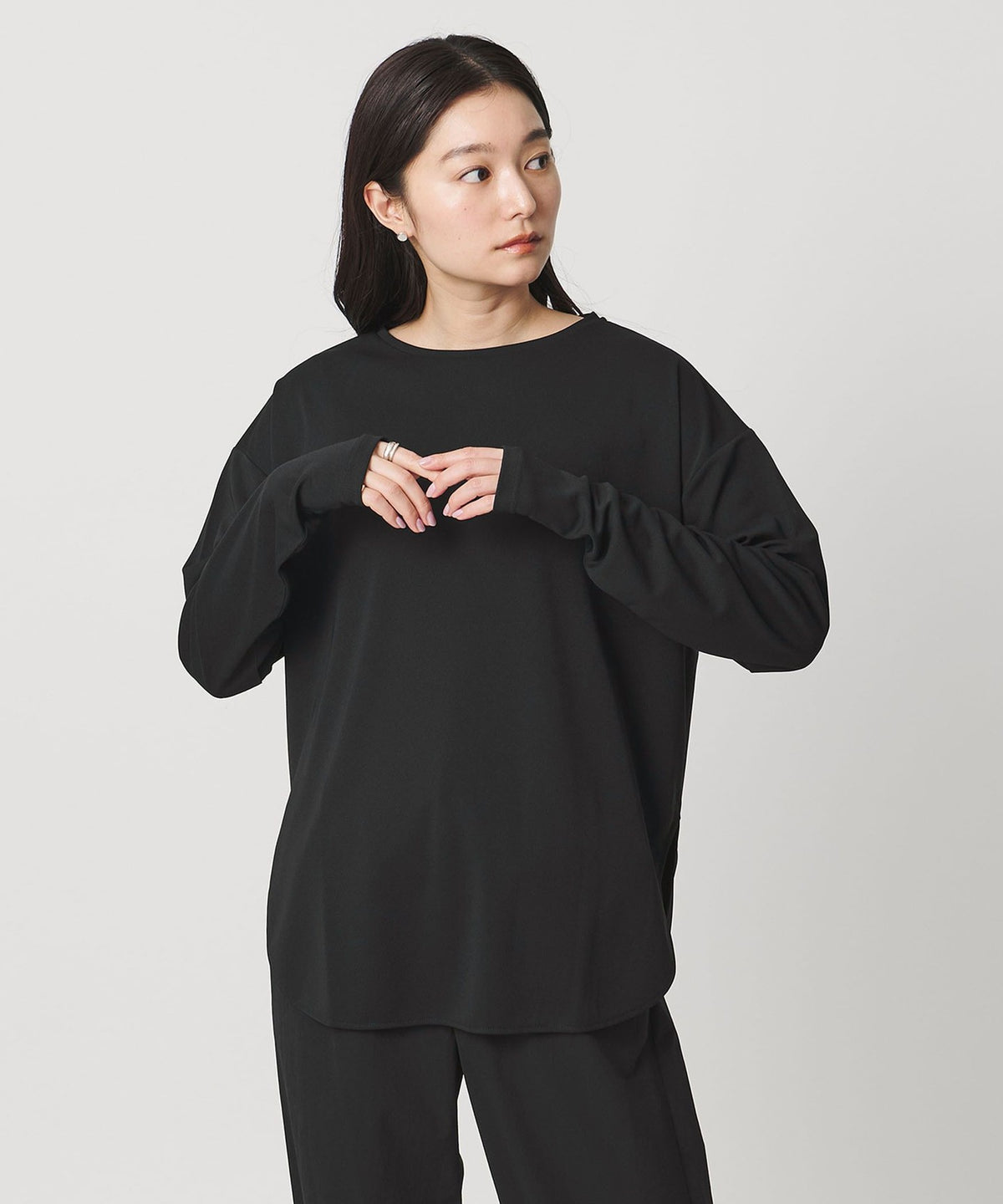 <MARW UNITED ARROWS> UV Protection Round Hem Long-Sleeve Cut & Sew Top