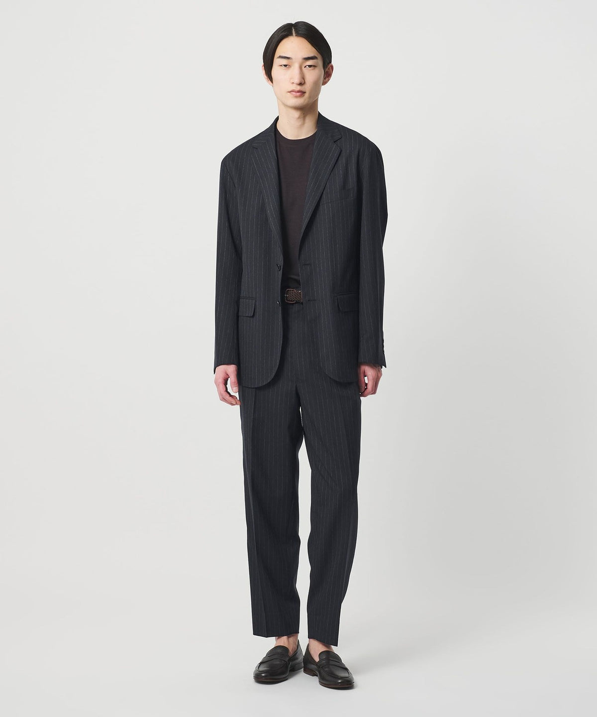 <SOVEREIGN> Chaqueta Sastre de Rayas Diplomáticas de un Solo Pecho con Dos Botones MODELO RELAX