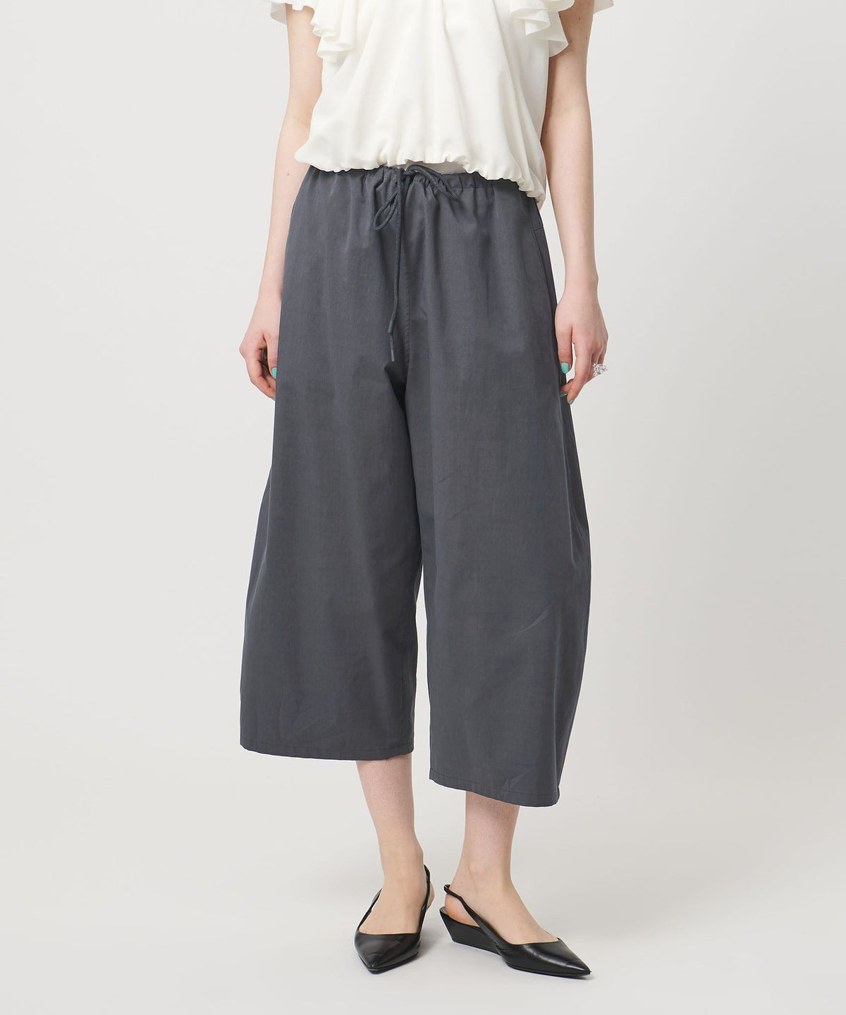 <ASTRAET>コットン バレル クロップドパンツ