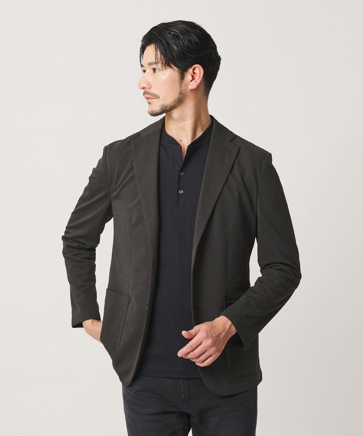 <WEB-exklusiv WARDROBE SMART> Leichtes Piqué-Jersey 2-Knopf-Sakko