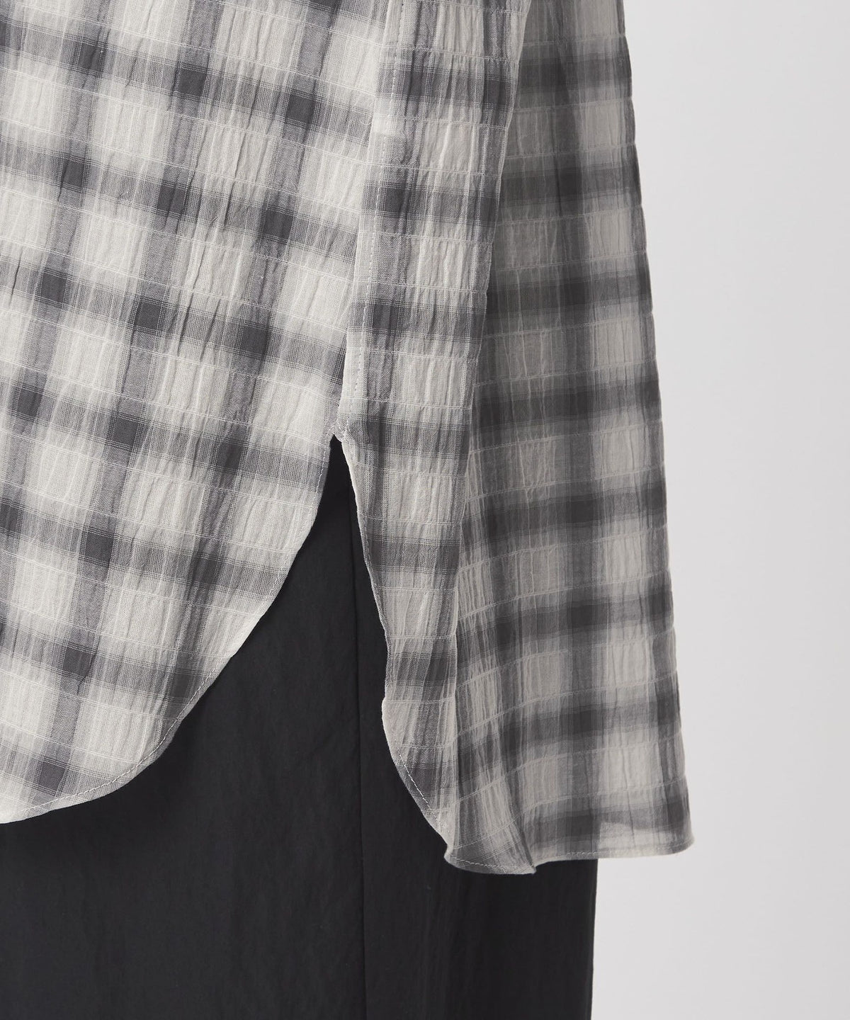 WEB Limited <at ease> Hood Check Shirt