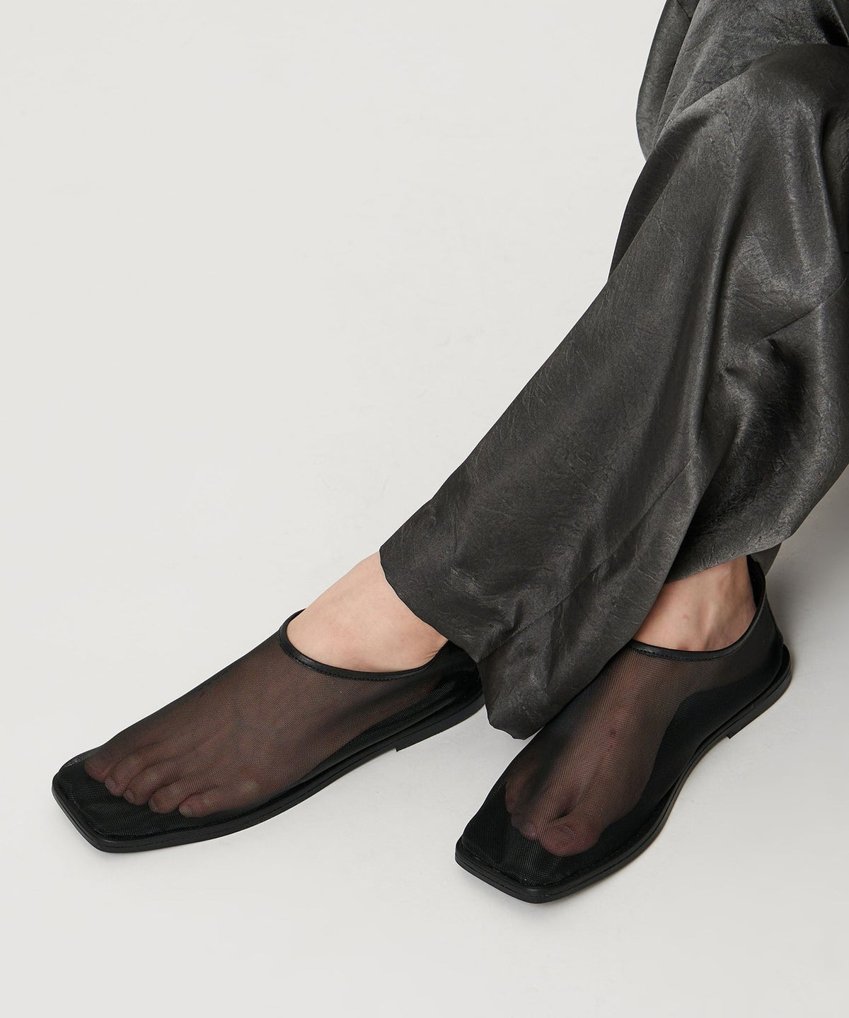 <MARW UNITED ARROWS und ODETTE E ODILE> Tüll-Quadrat-Ballerinas