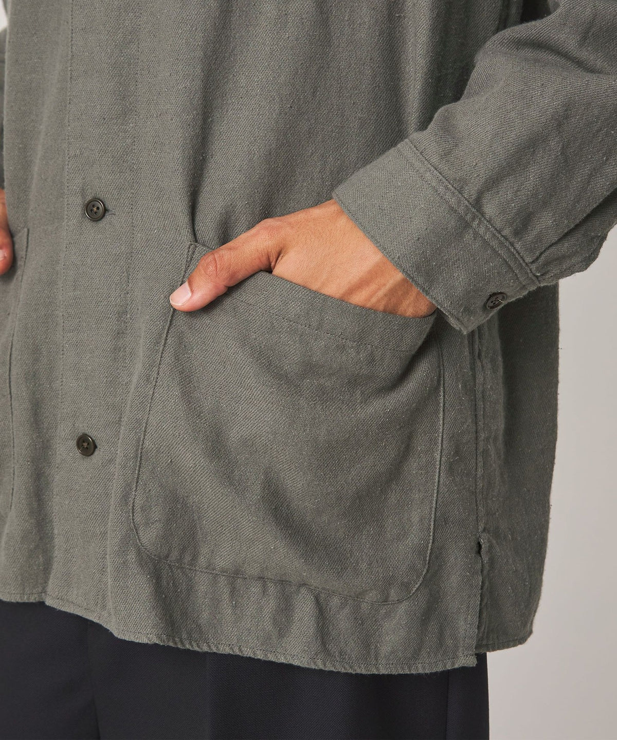 <Steven Alan> 絲結開領工作夾克襯衫
