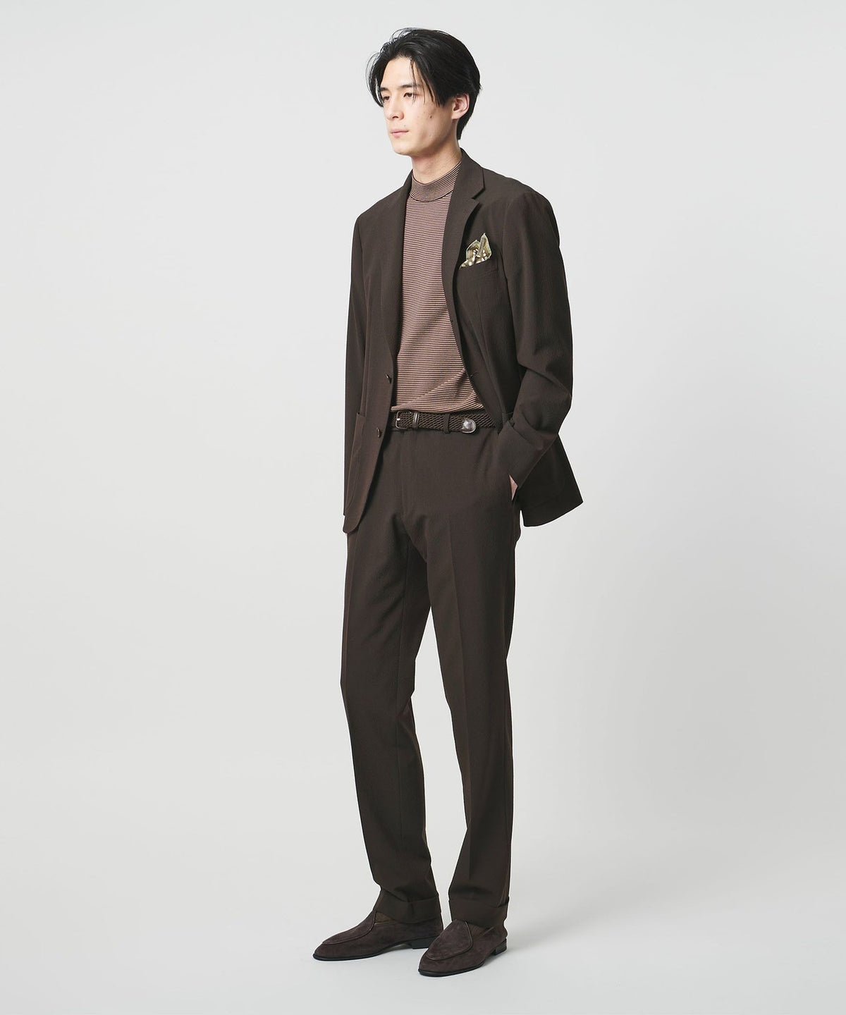 Seersucker No-Pleat स्लैक्स COMFORT EASY-MODEL स्ट्रेच