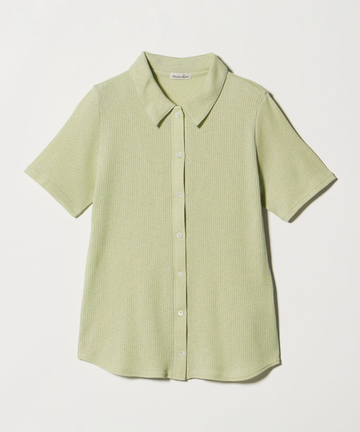 <Steven Alan>罗纹半袖衬衫式开衫