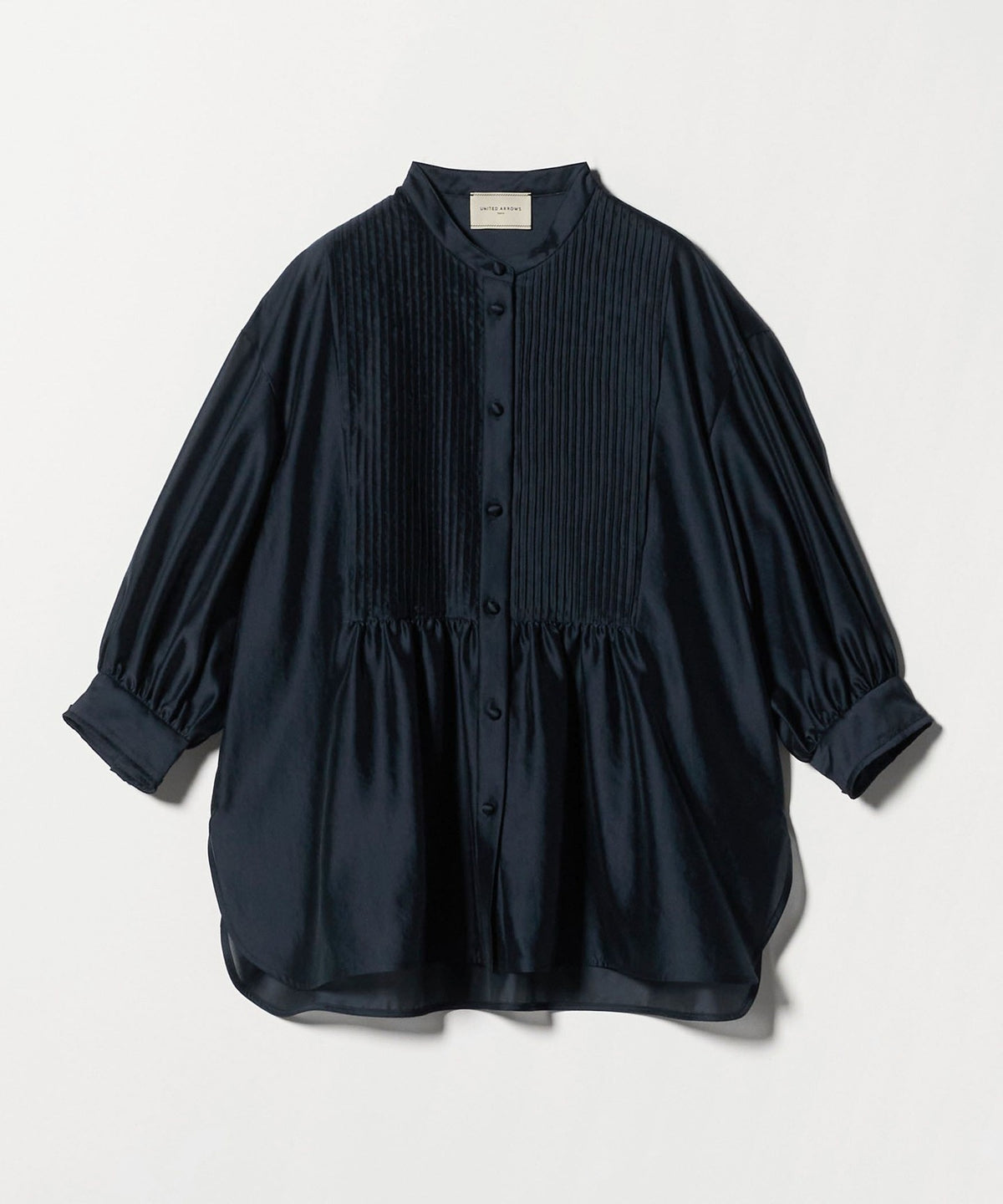 Seidige Biesen-Hemdbluse – Waschbar –