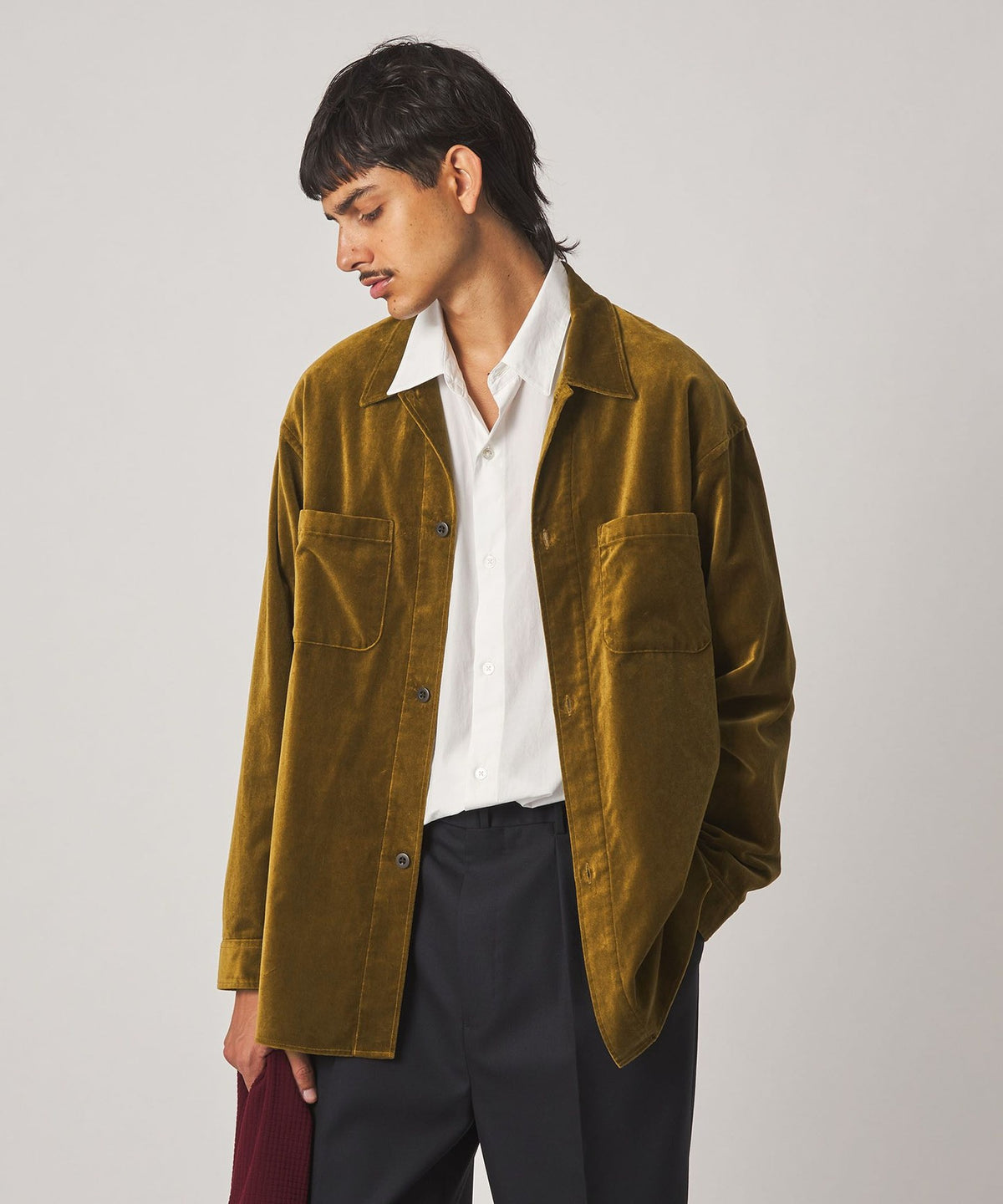 <Steven Alan> 有機棉 天鵝絨 開襟 寬鬆襯衫