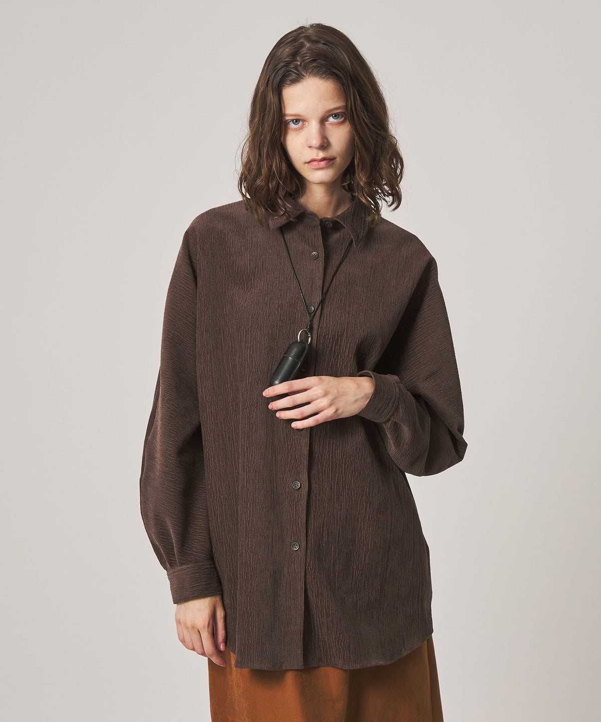<Steven Alan>不規則燈芯絨蝙蝠袖襯衫