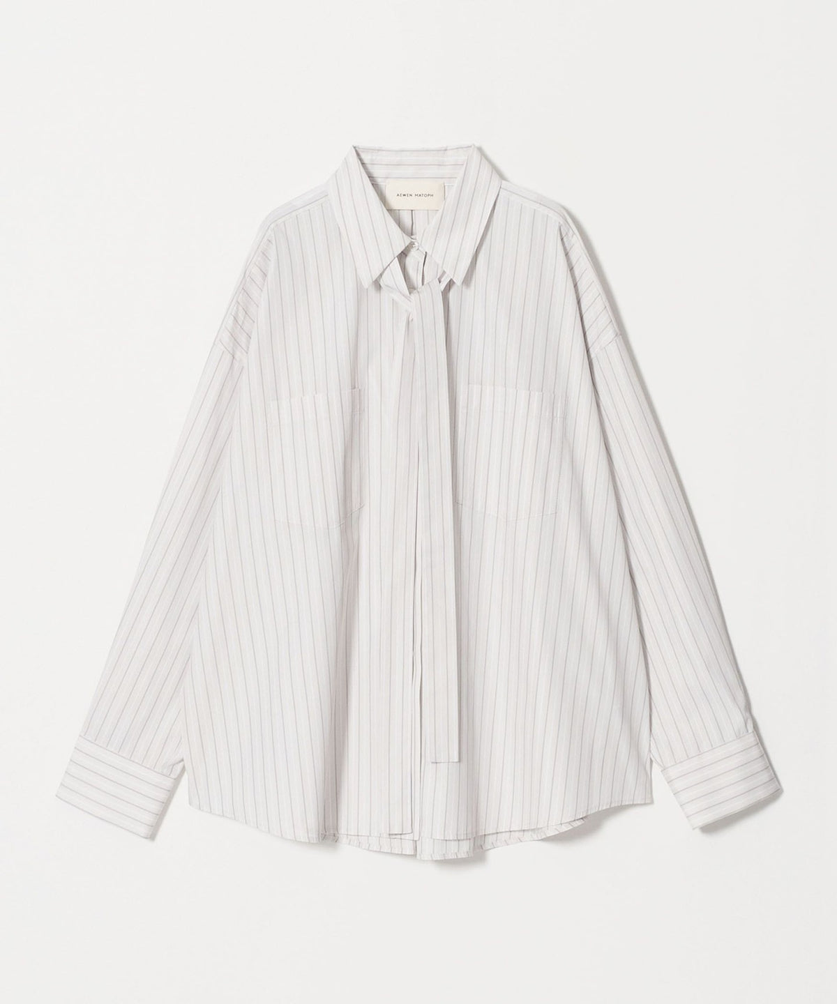 <AEWEN MATOPH> Stripe Bow Tie Pocket Shirt