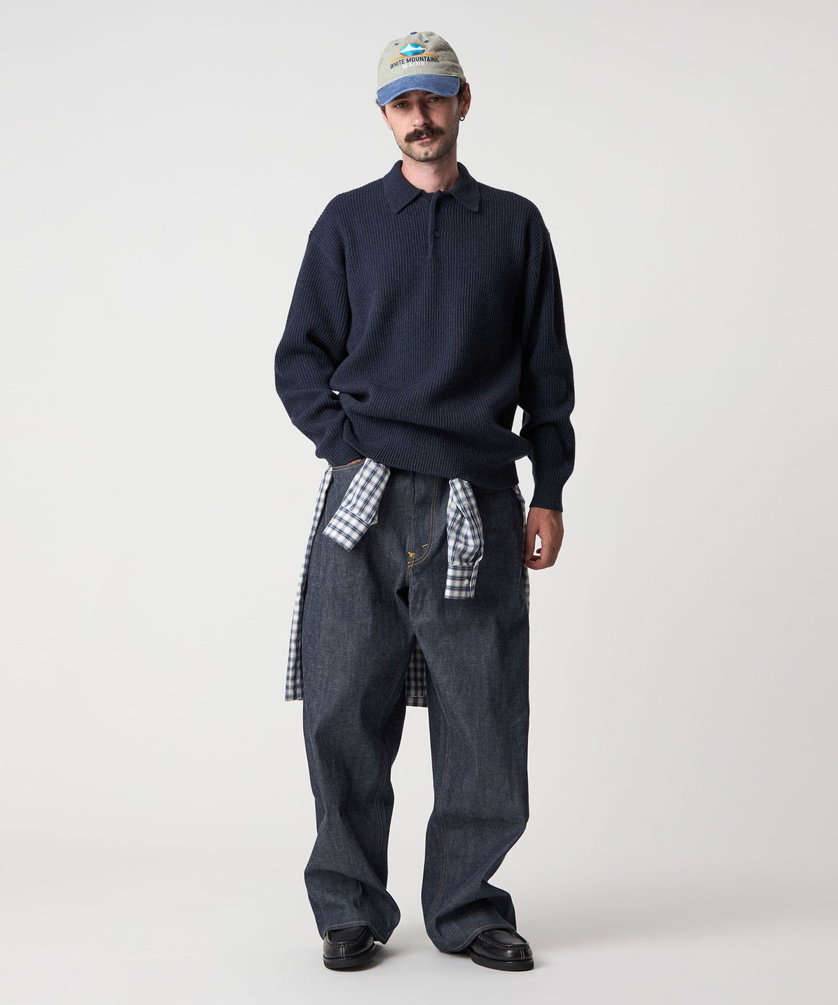 <Steven Alan> 澳大利亚羊羔毛 Polo领 针织衫 NARROW