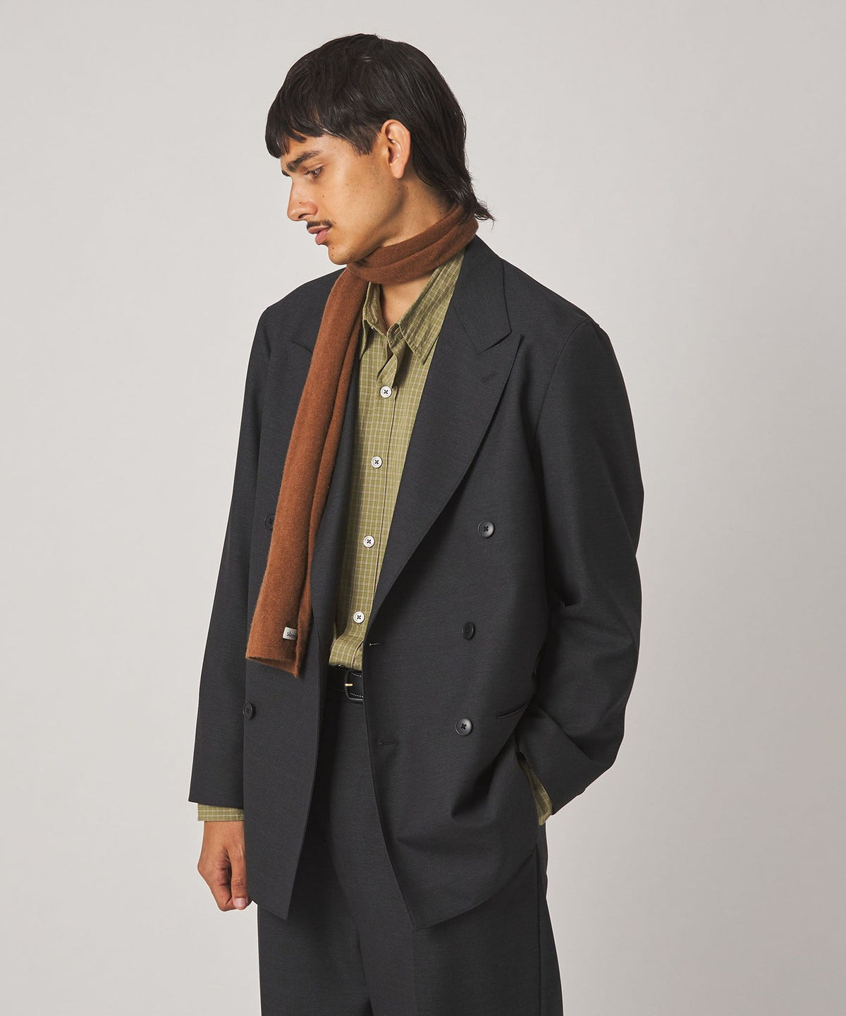 <Steven Alan> 啞光珠地布雙排六釦夾克