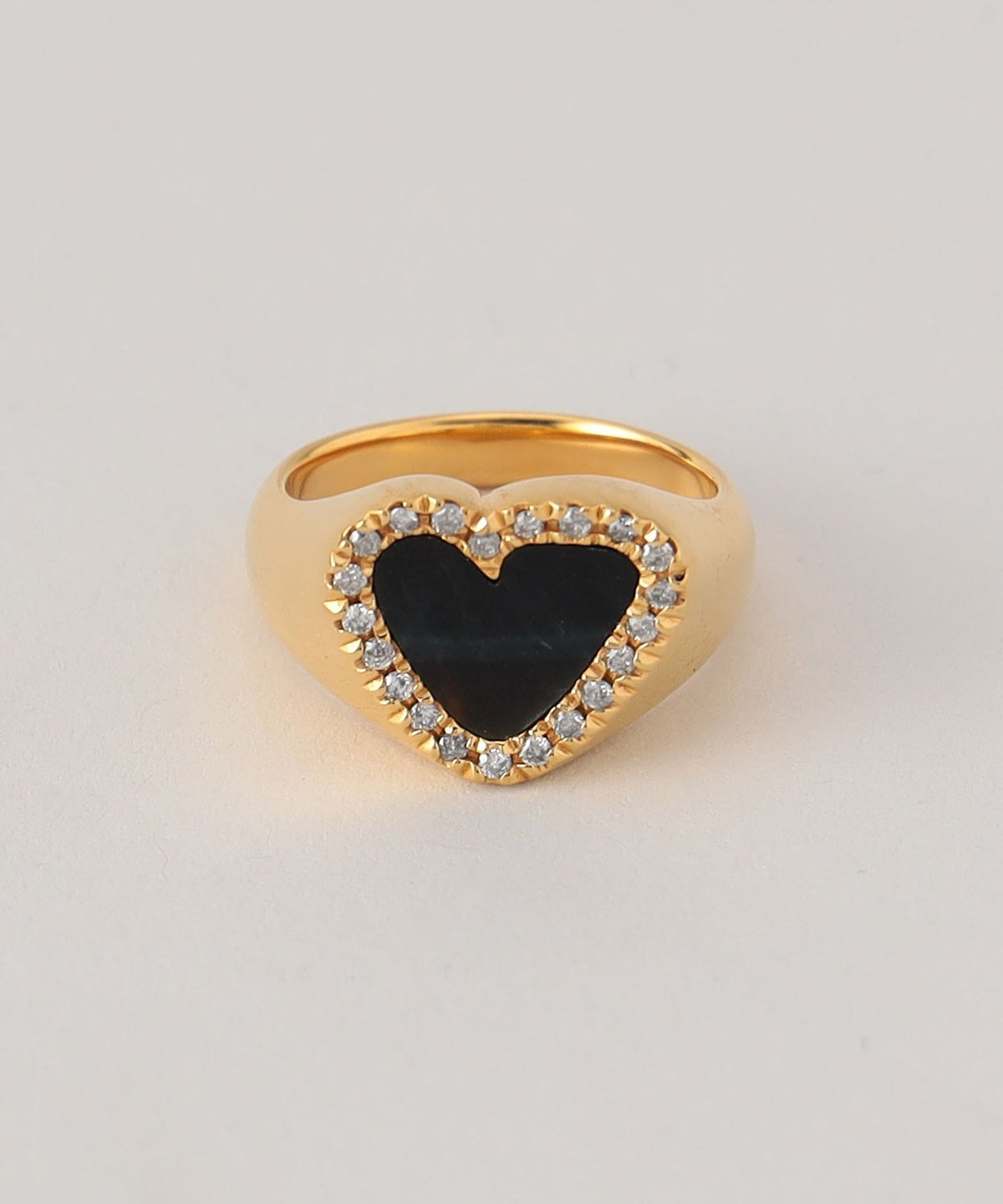 PREEK DIAMOND HEART STONE RING GOLD/रिंग